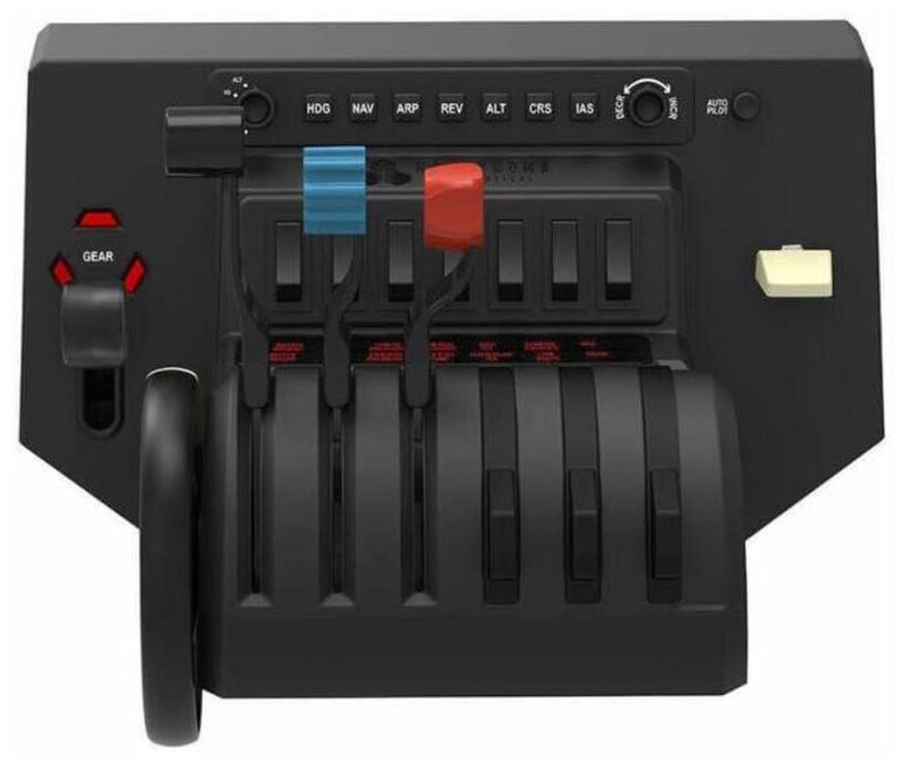 Alt view image 3 of 7 - Flight Simulator Throttle Quadrant - Trim, Gear, Flaps, Autopilot, Radio Switch Panel - 6 Interchangeable Levers  Desk Clamps Included - Programmable Functions  USB-C Cable Included [video game]