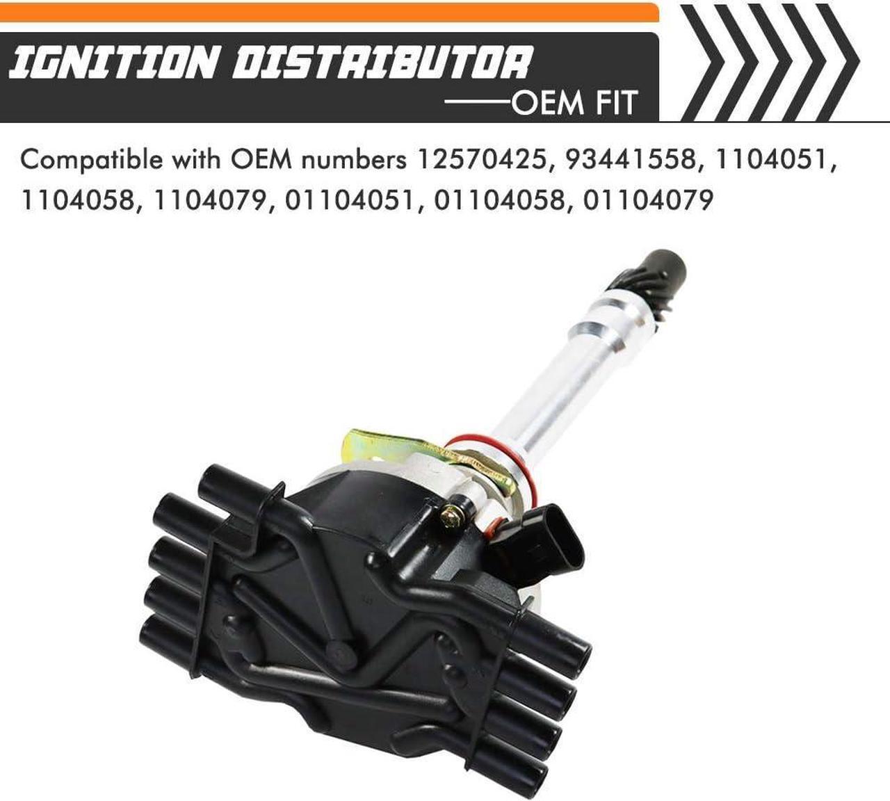 Alt view image 2 of 6 - Complete Ignition Distributor Replacement For GMC Vortec C1500 C2500 C3500 K1500 K2500 K3500 1996 1997 1998 1999 2000 2001 2002 V8 5.0L 5.7L Relpaces # 93441558