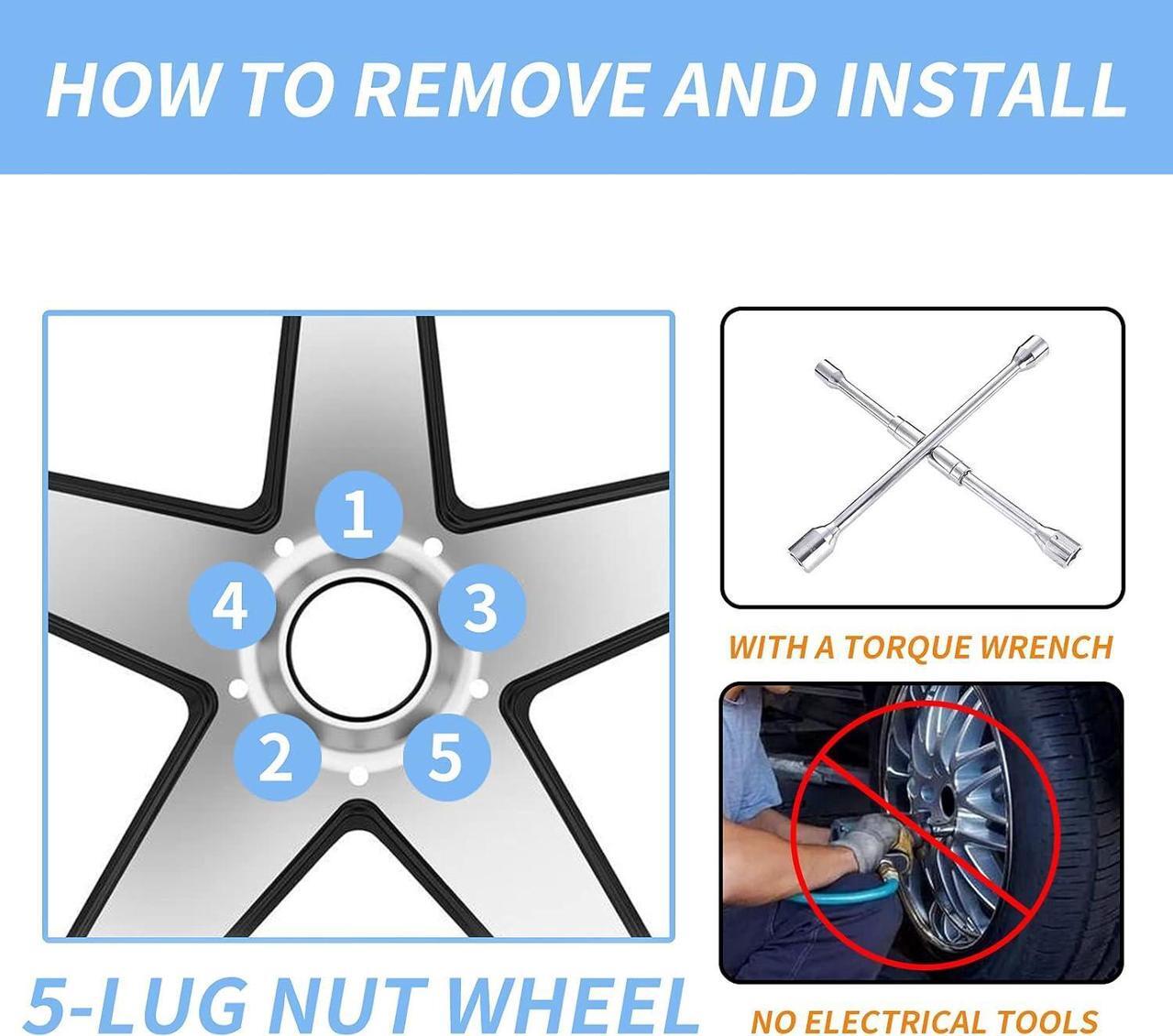 Alt view image 7 of 7 - 20Pcs Anti Theft Spikes Extended Tuner Wheel/Rims Lug Nut M12X1.5+Socket (Black)