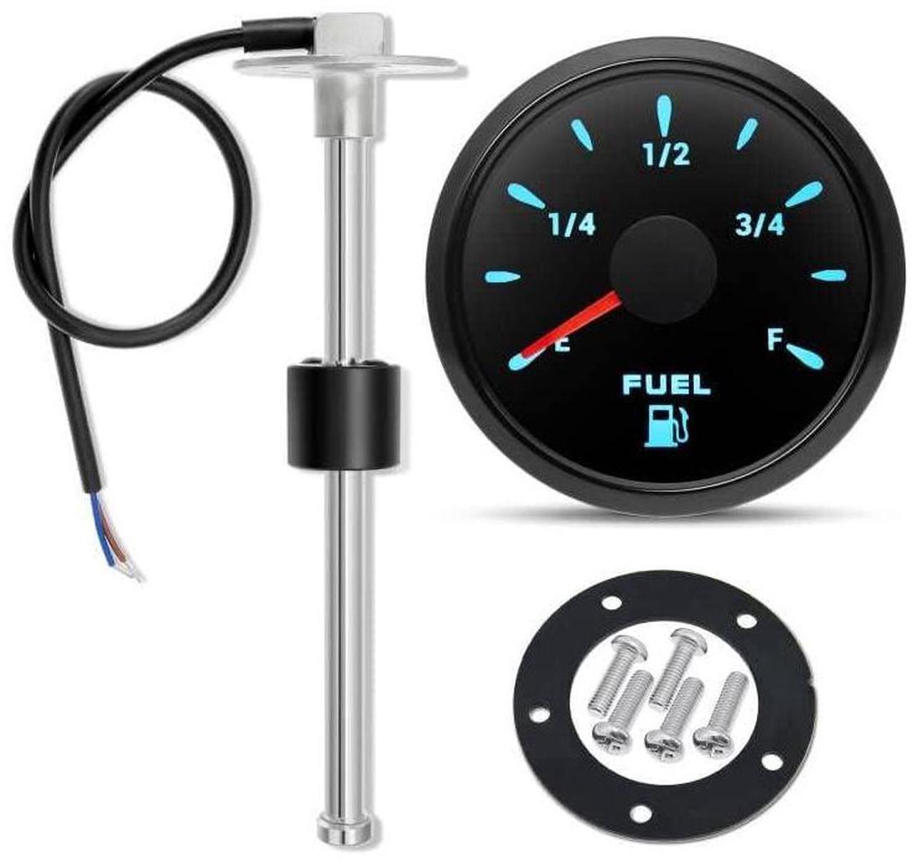Alt view image 2 of 7 - Fuel Sending Unit and Gauge Kit, 240-33ohms 11" (275mm) Boat Marine Fuel Tank Sender Stainless Steel Gas Sensor for Car Truck Vehicle (Black)