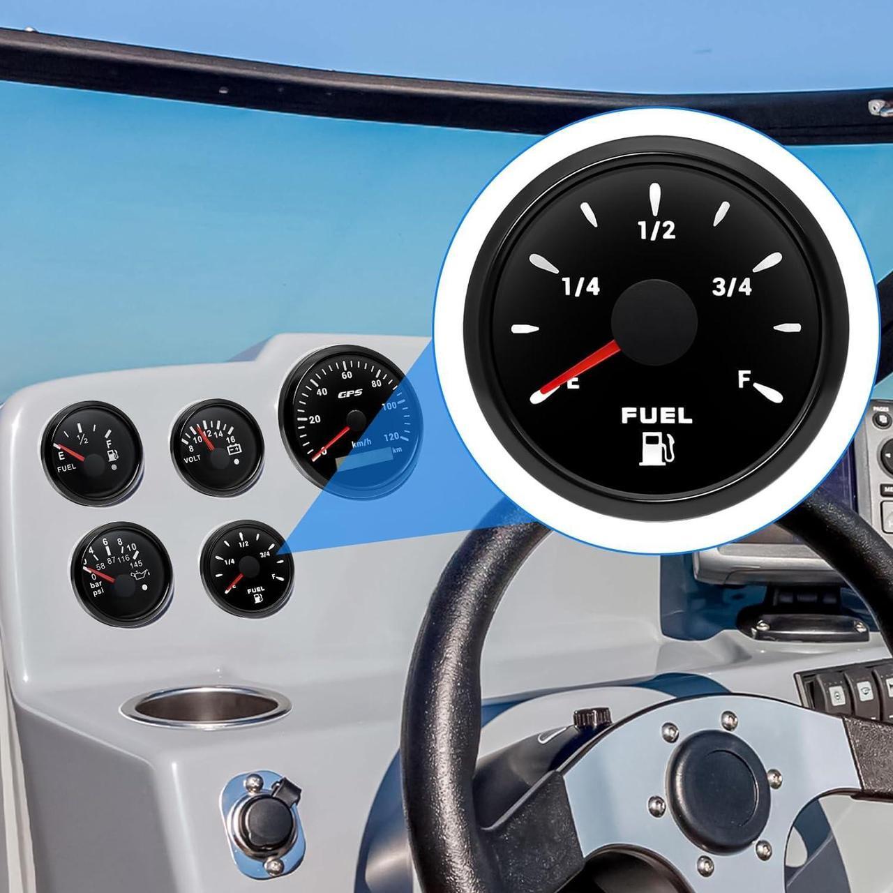 Alt view image 5 of 7 - Fuel Sending Unit and Gauge Kit, 240-33ohms 11" (275mm) Boat Marine Fuel Tank Sender Stainless Steel Gas Sensor for Car Truck Vehicle (Black)