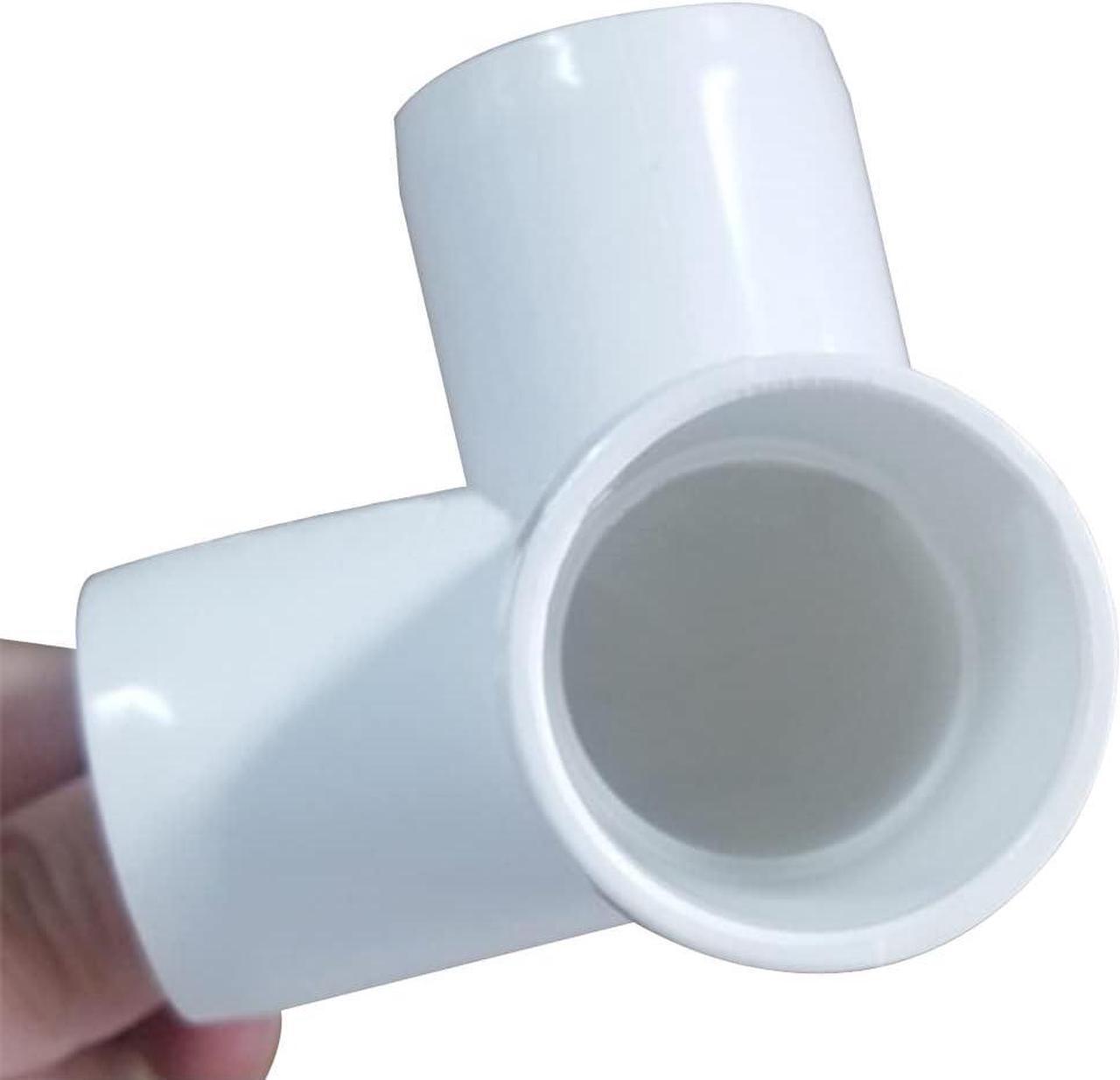 Alt view image 3 of 6 - 1-1/2 Tee PVC Fitting 3 Way Elbow Connector, Furniture Grade 90 Degree Elbow Side Outlet, PVC Corner Fittings for Building Furniture Greenhouse Shed Pipe Fittings Tent Connection(Pack of 16)
