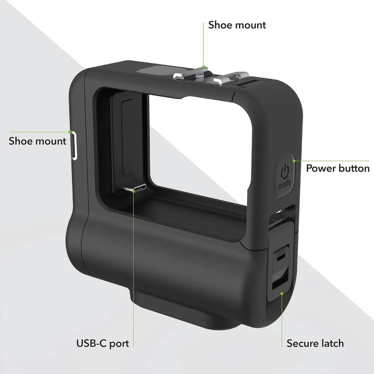 Alt view image 6 of 7 - Extended Battery Module for GoPro Hero 13/12/11/10/9 IP68 Waterproof 33FT Dustproof Rechargeable Pass Through Power Bank Backup Housing Frame Case with Built-in Charging Battery for GoPro