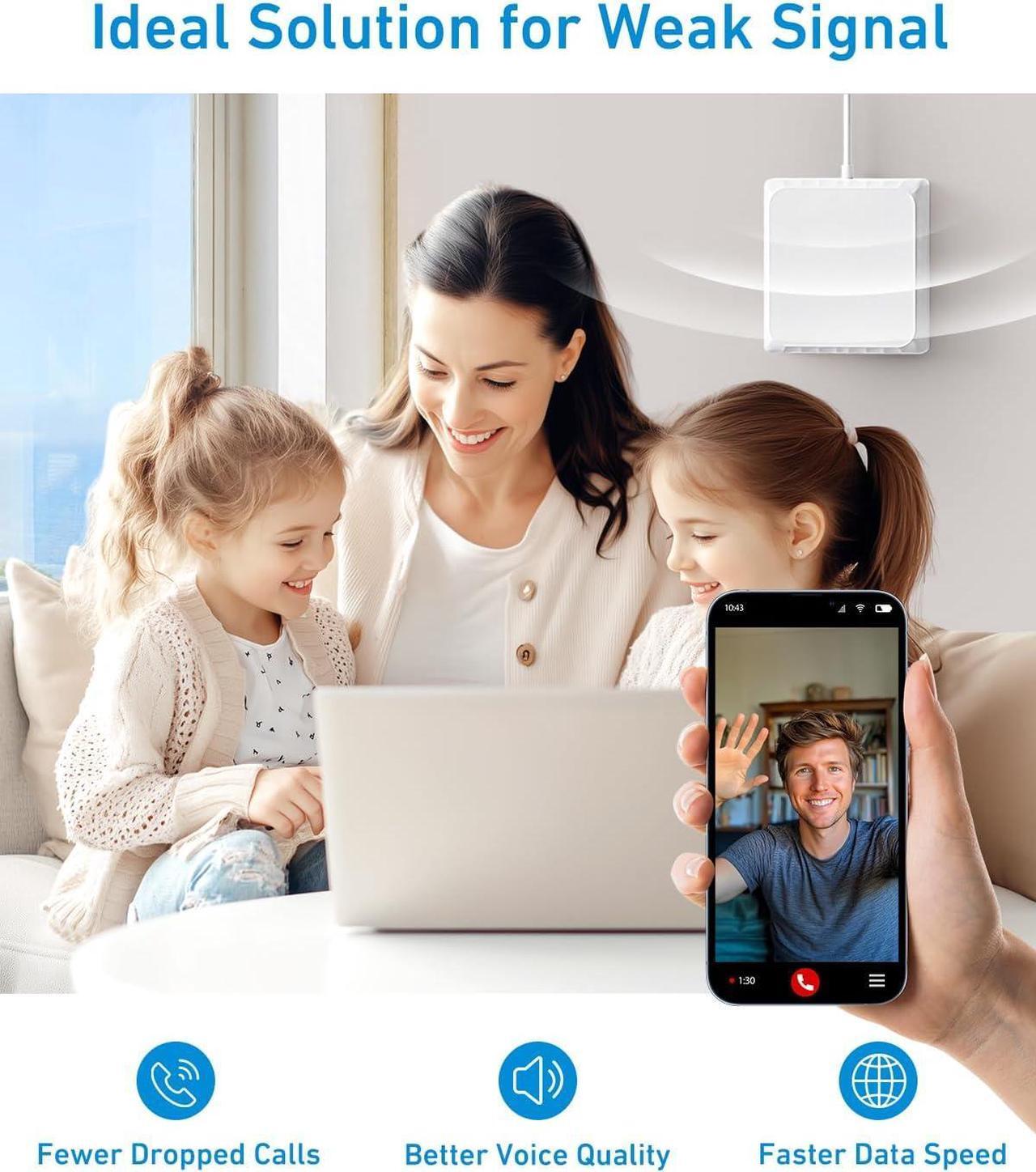 Alt view image 3 of 6 - Cell Phone Signal Booster for Verizon and AT&T | Up to 4,500 Sq Ft | Boost 4G LTE 5G Signal on Band 12/13/17 | 65dB Dual Band Cellular Repeater with High Gain Antennas | FCC Approved
