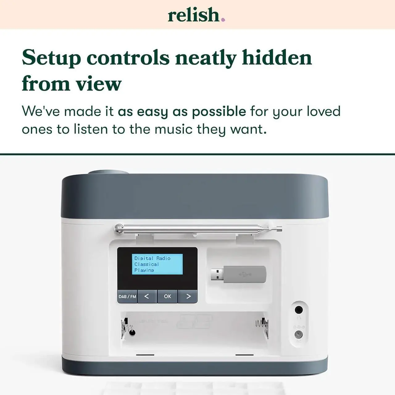Alt view image 5 of 7 - Simple Portable FM Radio and MP3 Music Player for Seniors, Elderly or Visually Impaired  Large Buttons, Simple Design, Easy to Use