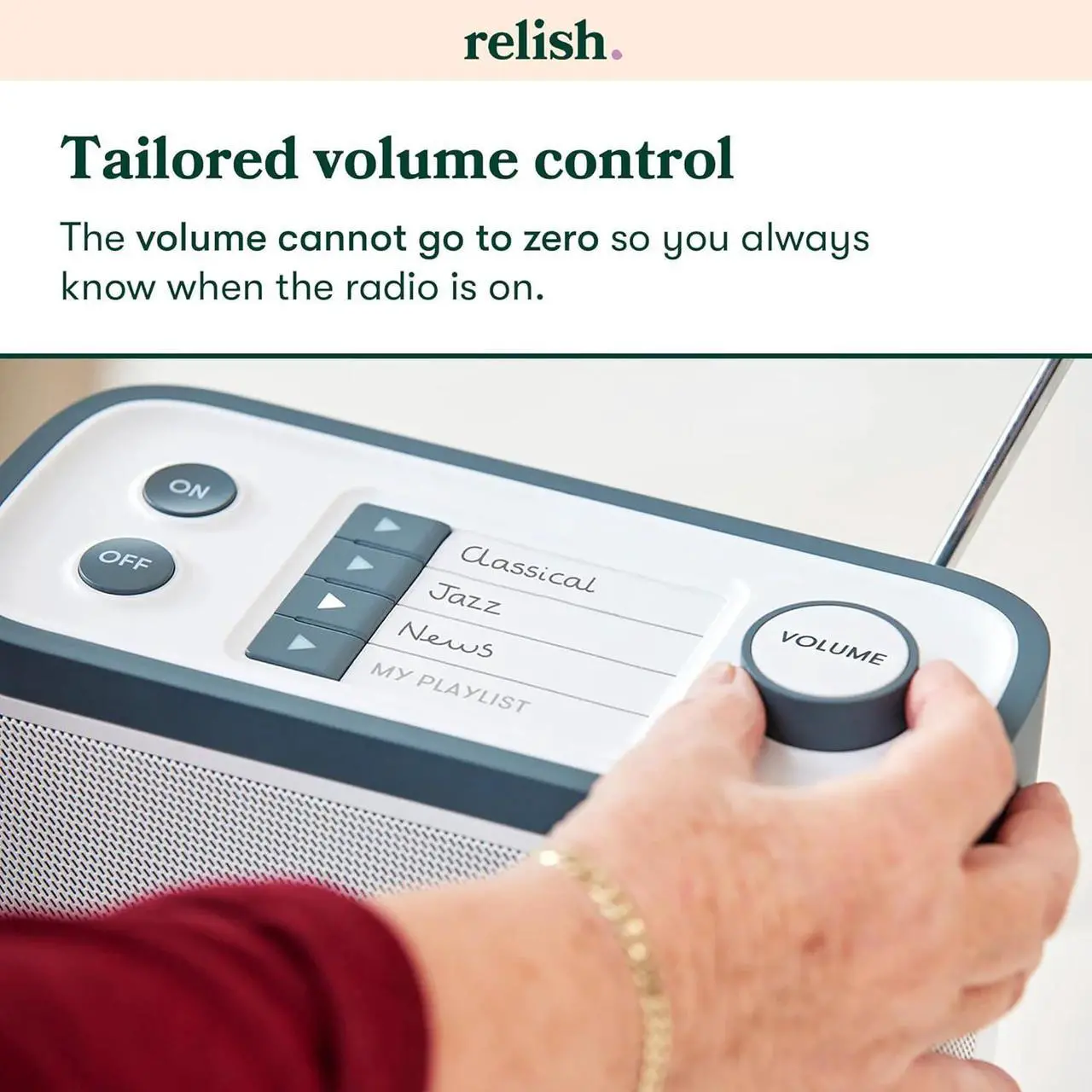 Alt view image 6 of 7 - Simple Portable FM Radio and MP3 Music Player for Seniors, Elderly or Visually Impaired  Large Buttons, Simple Design, Easy to Use