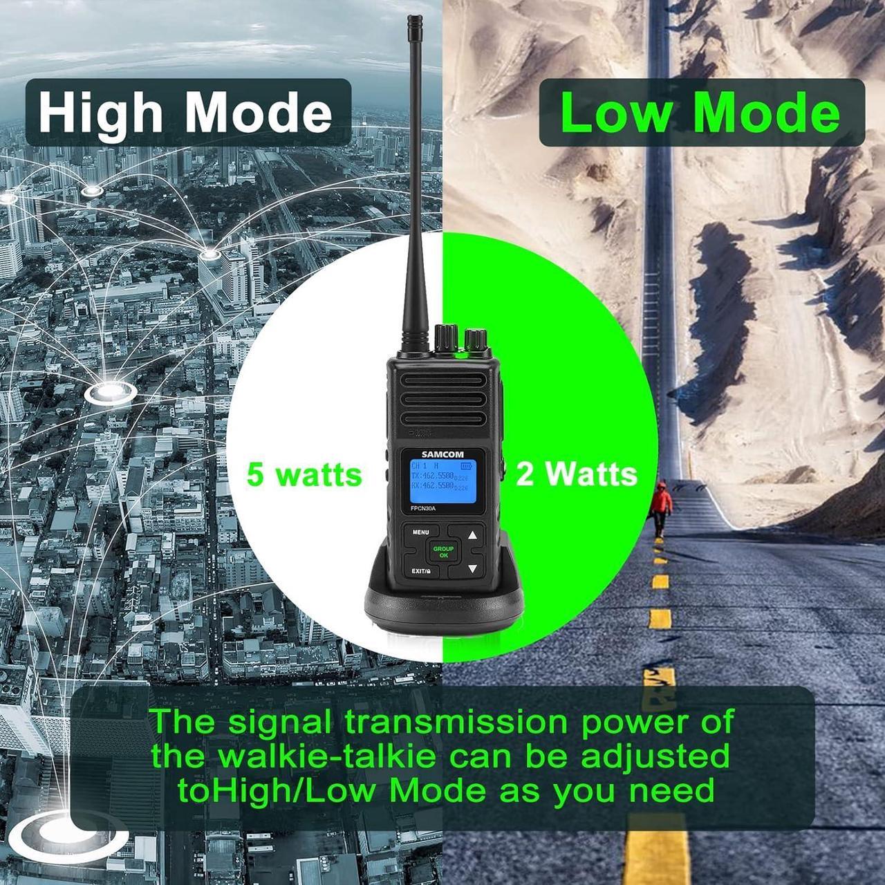 Alt view image 5 of 7 - FPCN30A Two Way Radios Long Range 5 Watts Walkie Talkies for Adults Rechargeable 2 Way Radios UHF Programmable Handheld Business Radio 1500mAh Battery with Earpieces,Group Call, 6 Packs