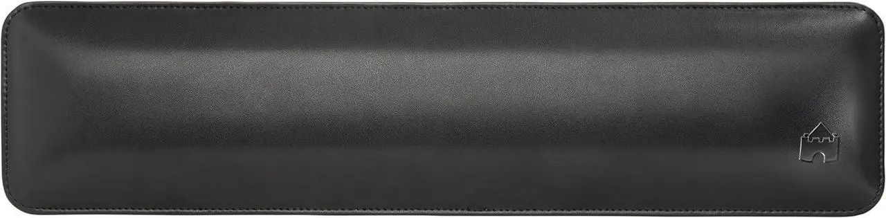 Alt view image 3 of 7 - Full Size by Castle - Leather Ergonomic Computer Wrist Rest Pad for Keyboards with Around 104 Keys - Firm Keyboard Wrist Support for Typists, Gaming, and Heavy Office Use (Nightfall, Full Size)