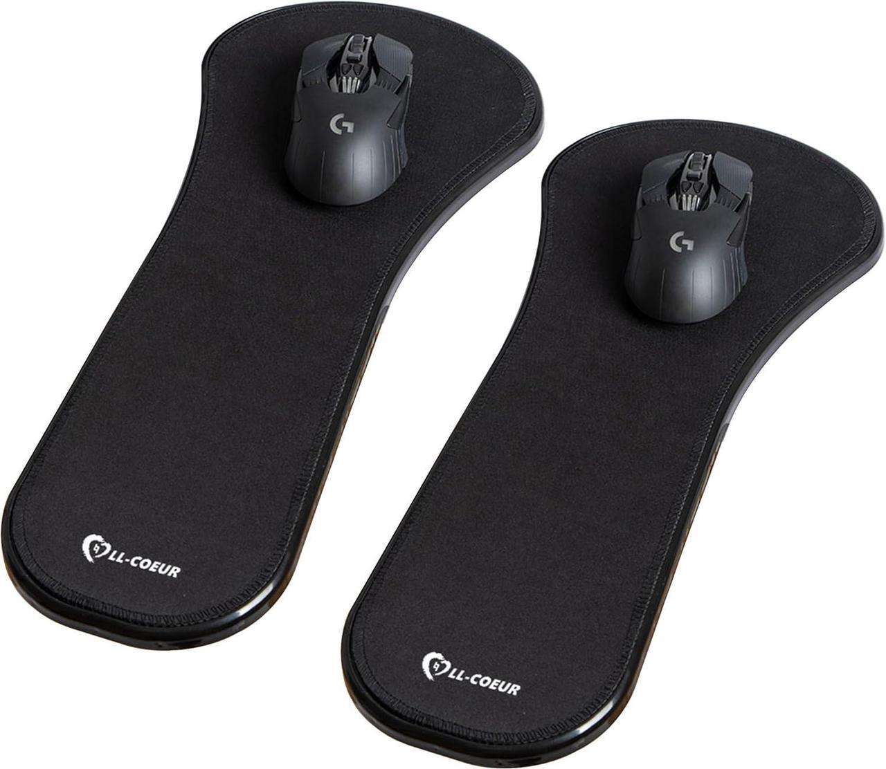 Main image of 2 Pack Arm Support Wrist Rest for Table and Chair, Ergonomic Armrest Desk Extender, Multifunctional Computer Mouse Pad Holder (2 x Black)