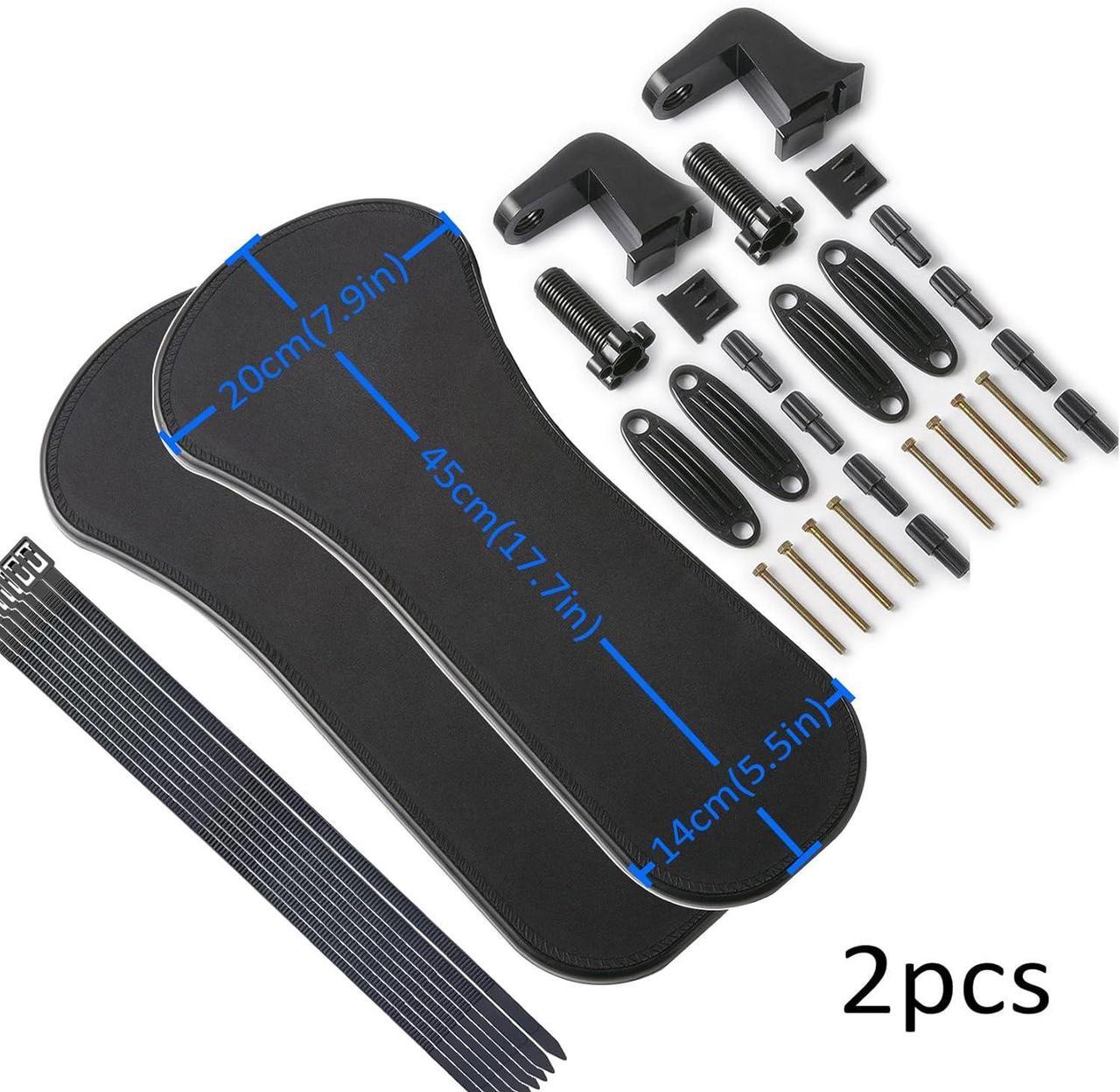 Alt view image 2 of 7 - 2 Pack Arm Support Wrist Rest for Table and Chair, Ergonomic Armrest Desk Extender, Multifunctional Computer Mouse Pad Holder (2 x Black)