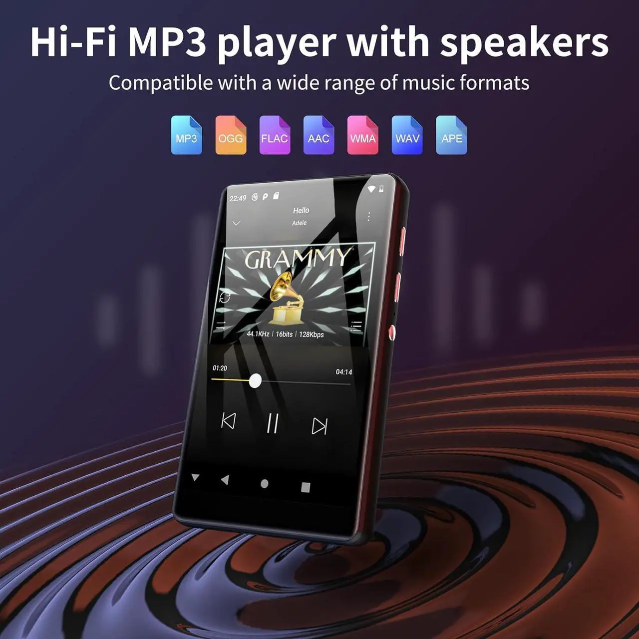 Alt view image 7 of 7 - 80GB Music Player, Mp3 & Mp4 Player with Bluetooth and WiFi with 4" IPS Touch Screen Digital Audio Players, M503 Pro Spotify Player with  Music, Audible, Chrome Browser, Support Up 512GB