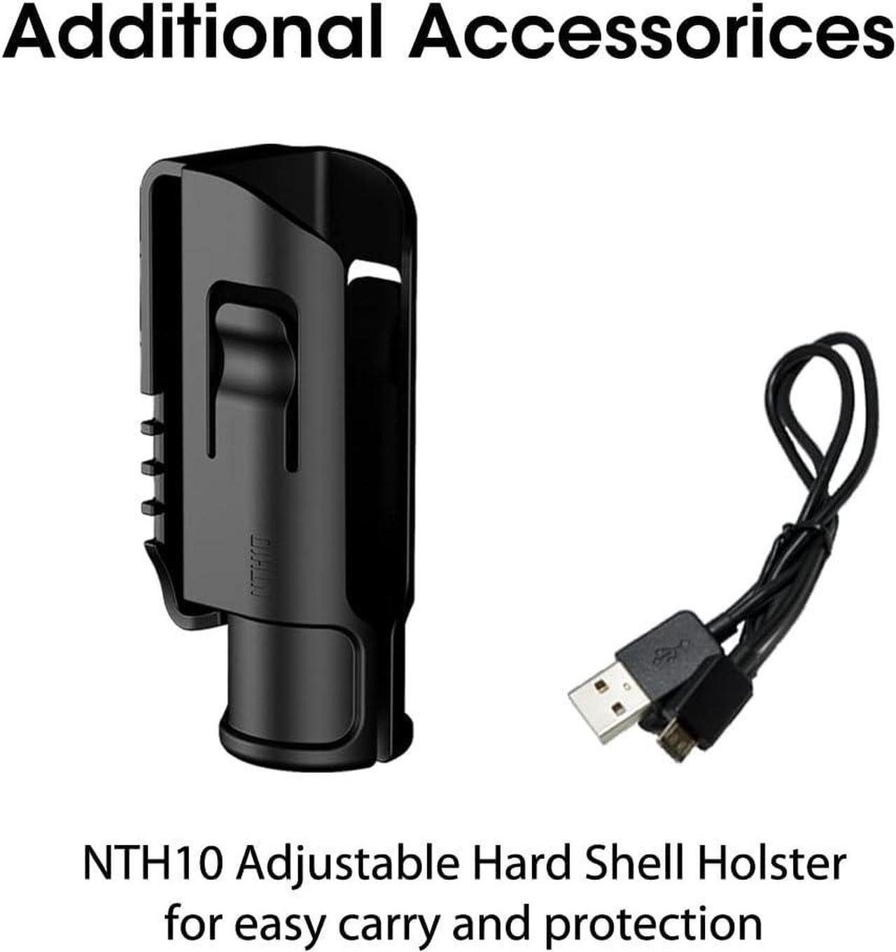 Alt view image 4 of 7 - MT21C LED Flashlight, 1000 Lumen Right Angle 90 Degree Tiltable Head L-Shape USB Rechargeable with Hard Duty Holster