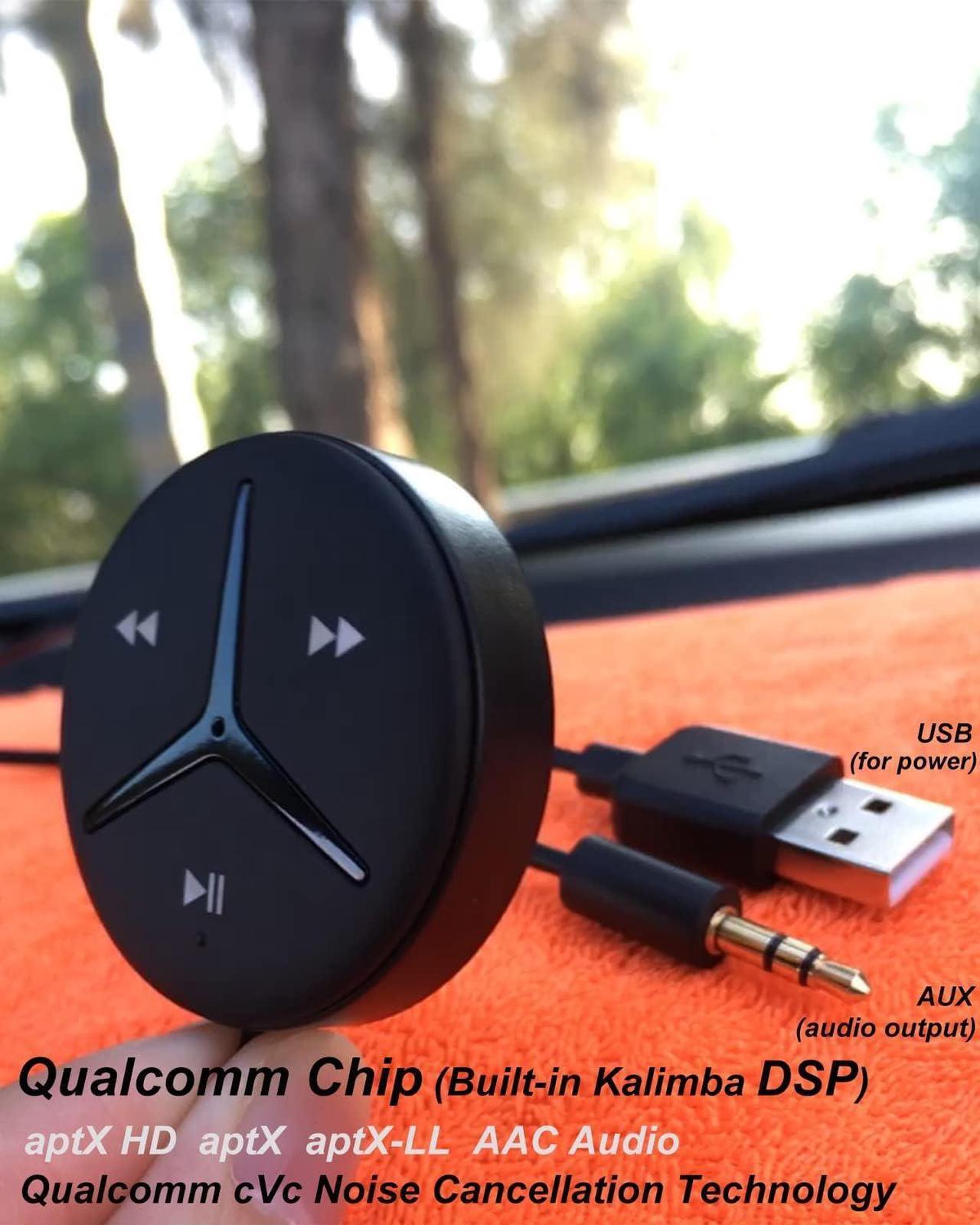 Alt view image 2 of 7 - Innovations SoundTek HD Bluetooth Car Kit with aptX HD AAC for Music Streaming Handsfree Calls,Aux Bluetooth Adapter for Car/Home Stereo,Built-in Noise Isolator & MIC,Auto On/Off