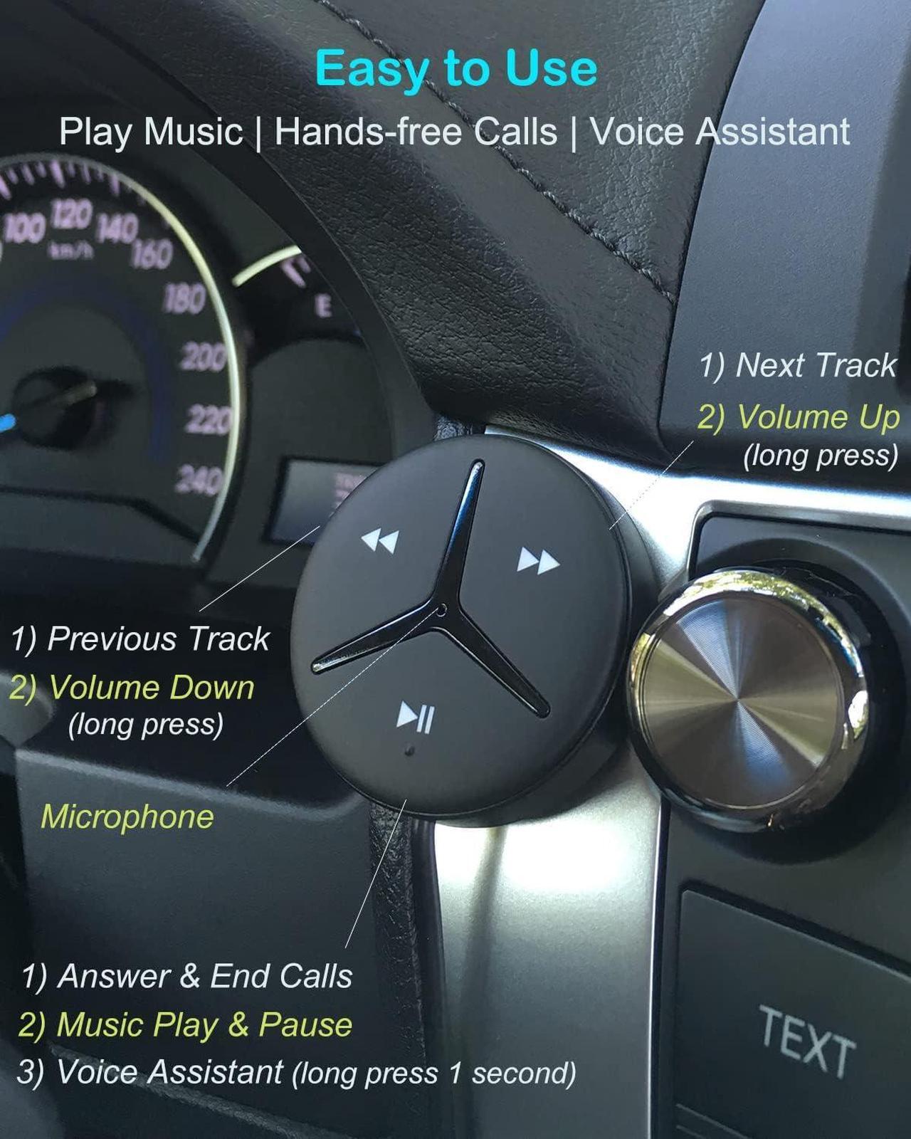 Alt view image 5 of 7 - Innovations SoundTek HD Bluetooth Car Kit with aptX HD AAC for Music Streaming Handsfree Calls,Aux Bluetooth Adapter for Car/Home Stereo,Built-in Noise Isolator & MIC,Auto On/Off
