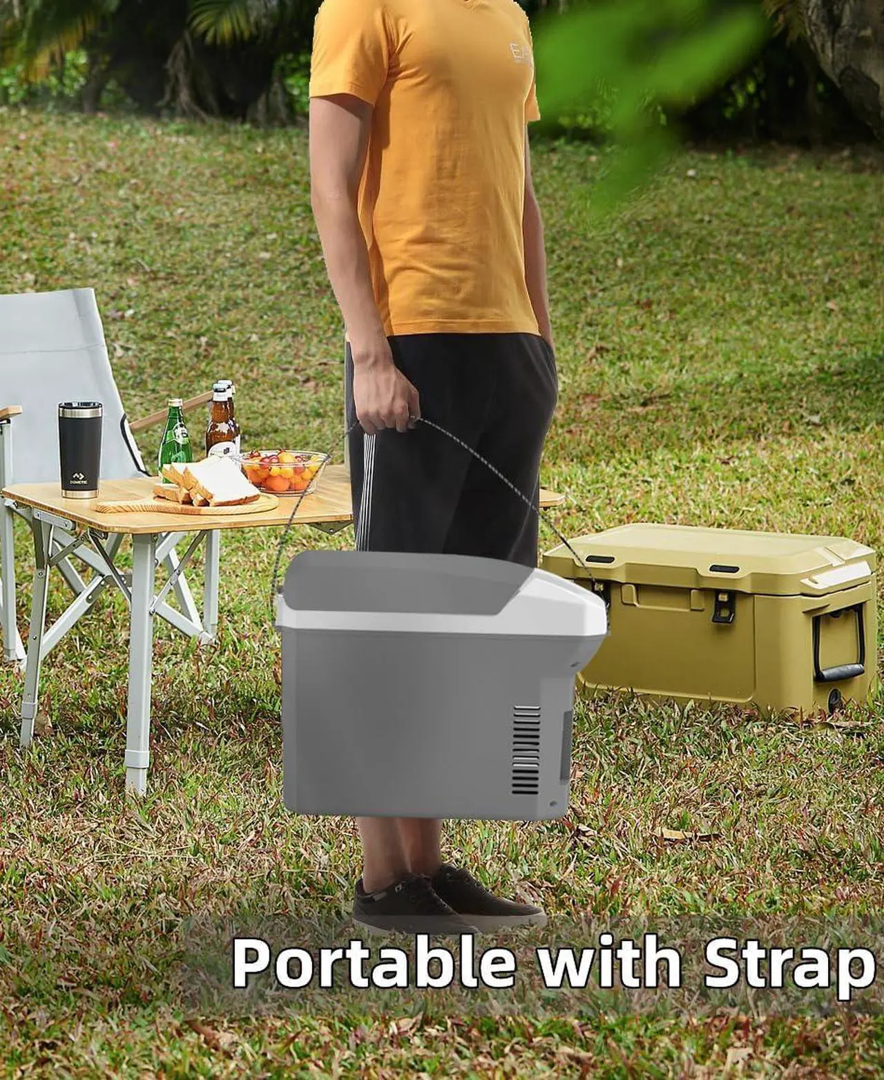Alt view image 4 of 7 - 8 Liter/Quart Electric Car Cooler & Warmer 12v Plug in Cooler with AC/DC Car Mini Fridge Portable Electric Cooler for Car/Camping/Travelling/Truck