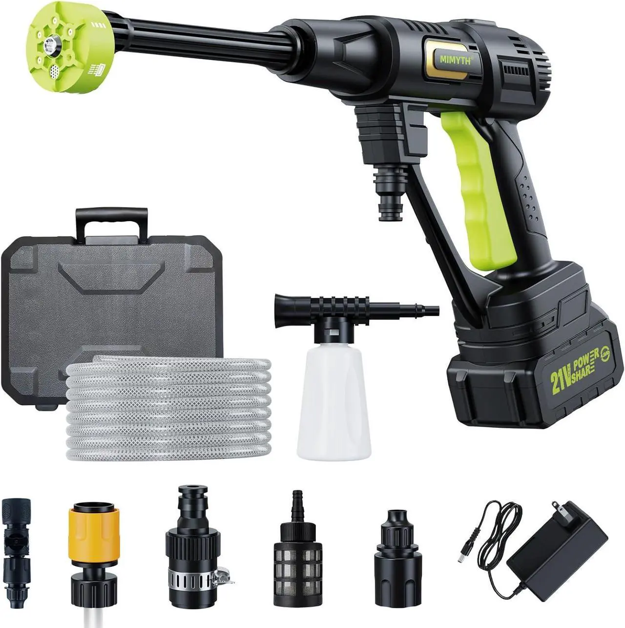 Main image of Pressure Washer Battery Powered; 990 PSI Cordless Power Washer with 4.0Ah Battery&Charger & 6-in-1 Nozzle; Portable Power Washer Cordless for Home; Battery Pressure Washer for Car Wash, Yard