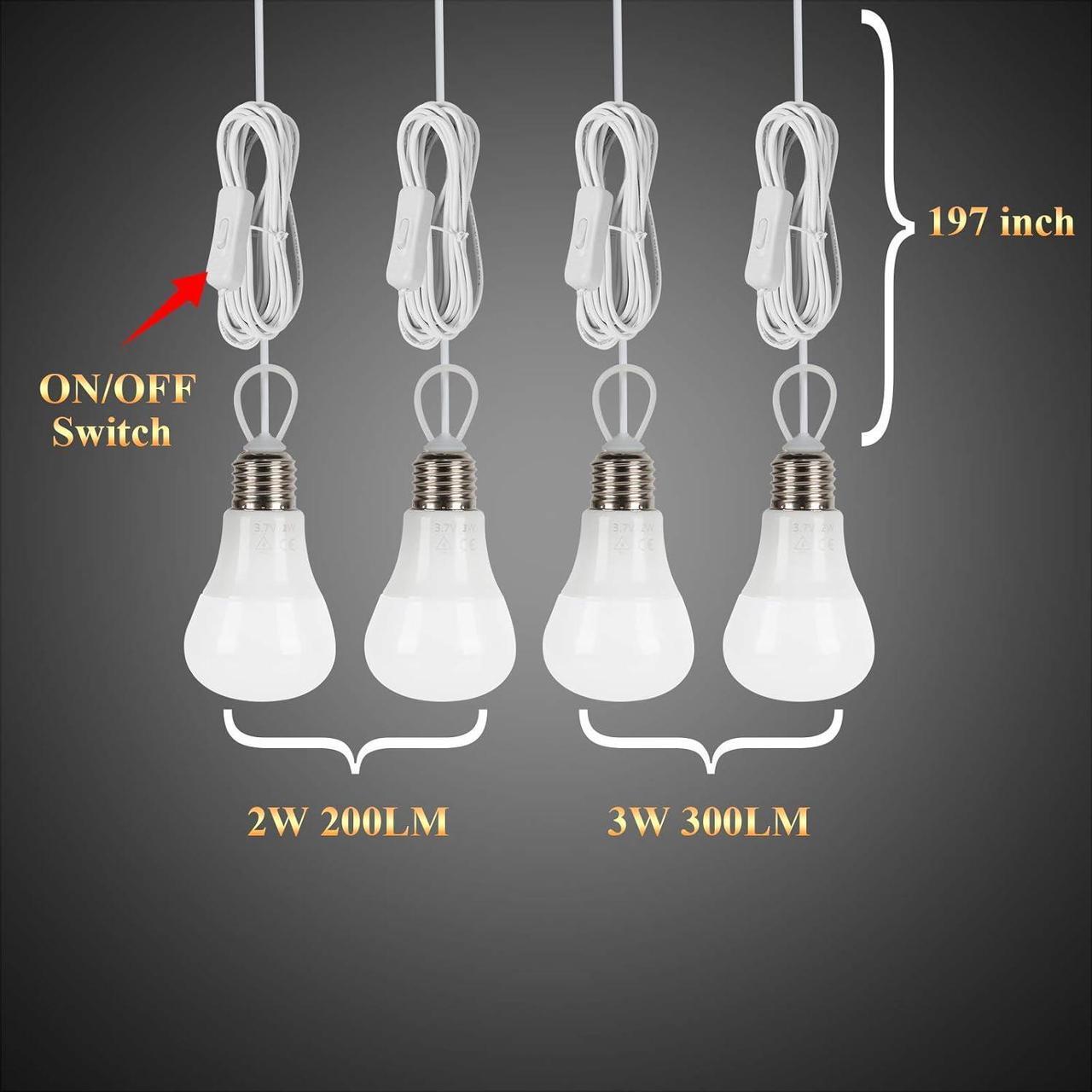 Alt view image 6 of 7 - Solar Lights for Inside, 4 Bulbs Solar Shed Lights with On Off Switch, 30W Solar Panel Kit 115WH Backup Battery with Phone Charger, AC to DC Adapter, Home Solar Power System Complete Kit