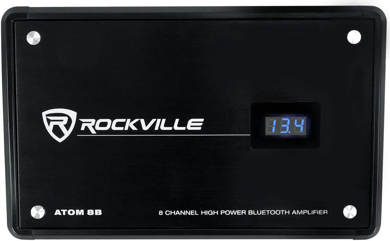 Alt view image 2 of 7 - 8B 3500W 8-Channel Marine/Boat Amplifier with Bluetooth, Black, IPX6, Class D, Includes Remote, Advanced DSP, Compact Design - Perfect for Boats, Marine Sound Systems