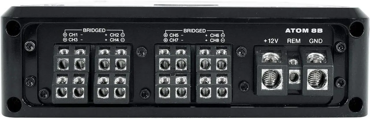 Alt view image 7 of 7 - 8B 3500W 8-Channel Marine/Boat Amplifier with Bluetooth, Black, IPX6, Class D, Includes Remote, Advanced DSP, Compact Design - Perfect for Boats, Marine Sound Systems