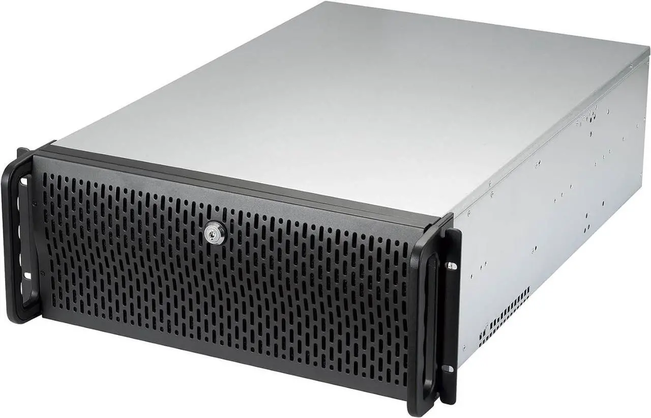 Main image of 4U Server Chassis Hot Swap HDD 12 Bay Rack Mount Server Case, Support 12x 3.5 HDD Bays E-ATX Board, Rackmount Server Case Include Front 3X 120mm Fans Rear 2X 80mm Fans, 25" Deep RSV-L4412U
