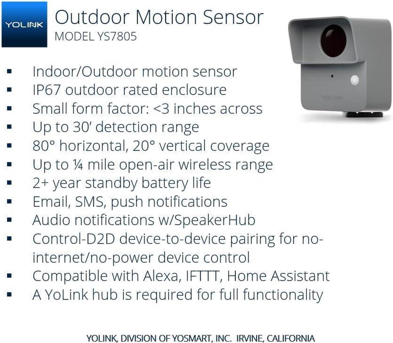 Alt view image 2 of 7 - LoRa Smart Outdoor Motion Sensor Starter Kit, Driveway Alert, Property Invasion/Tresspassing Detector, Email/SMS/Push Alerts, Alexa, IFTTT, Home Assistant: Includes (2) Sensors, (1) SpeakerHub