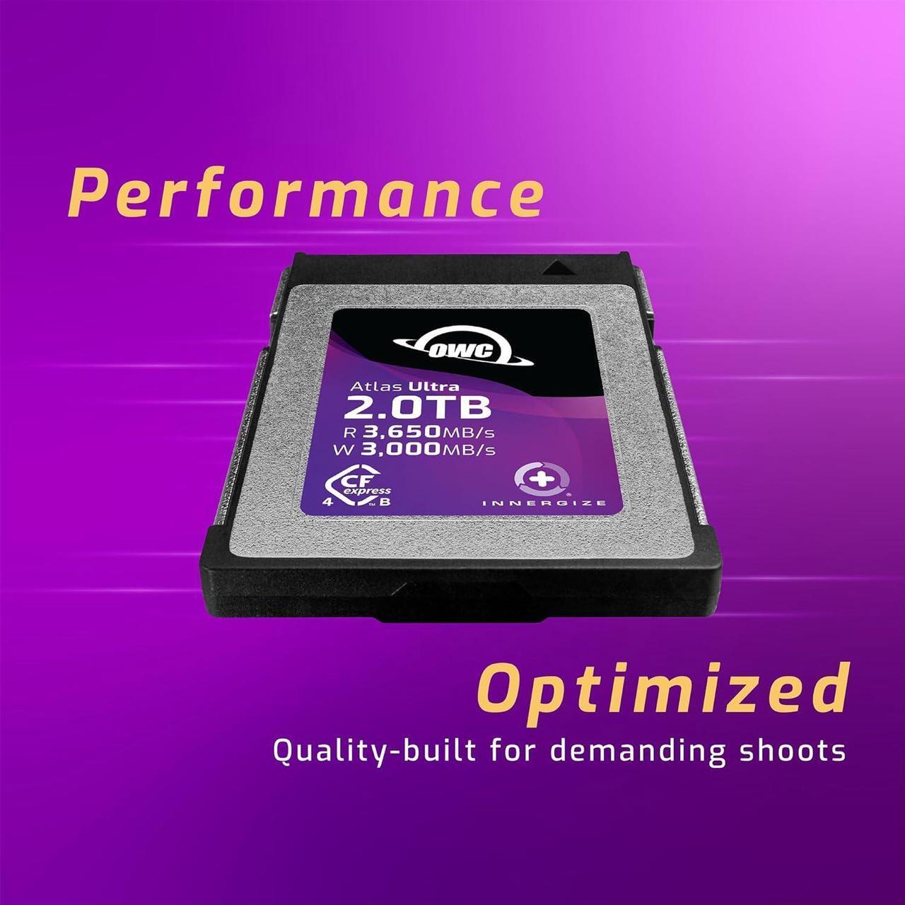 Alt view image 2 of 4 - OWC Atlas Ultra 2.0TB High-Performance CFexpress 4.0 Type B Memory Card, up to 3650MB/s Read, for Pro Video and Photo