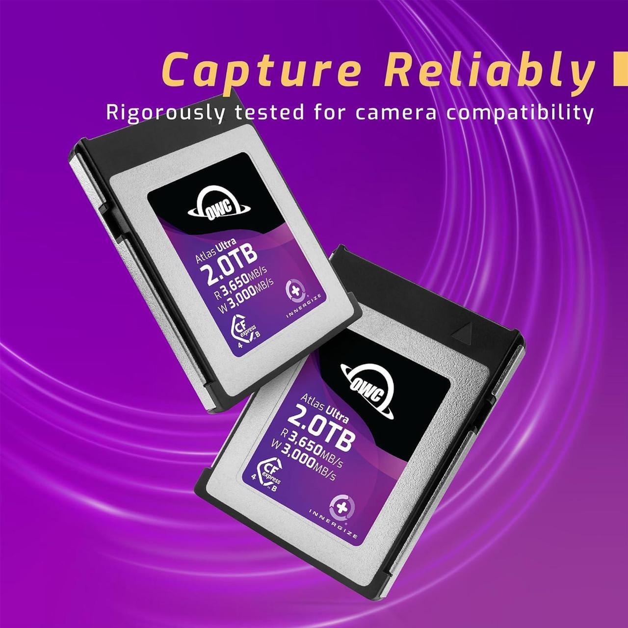 Alt view image 4 of 4 - OWC Atlas Ultra 2.0TB High-Performance CFexpress 4.0 Type B Memory Card, up to 3650MB/s Read, for Pro Video and Photo