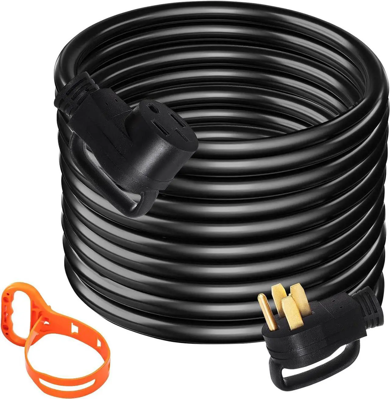 Main image of 50Ft 50Amp RV Extension Cord, Black