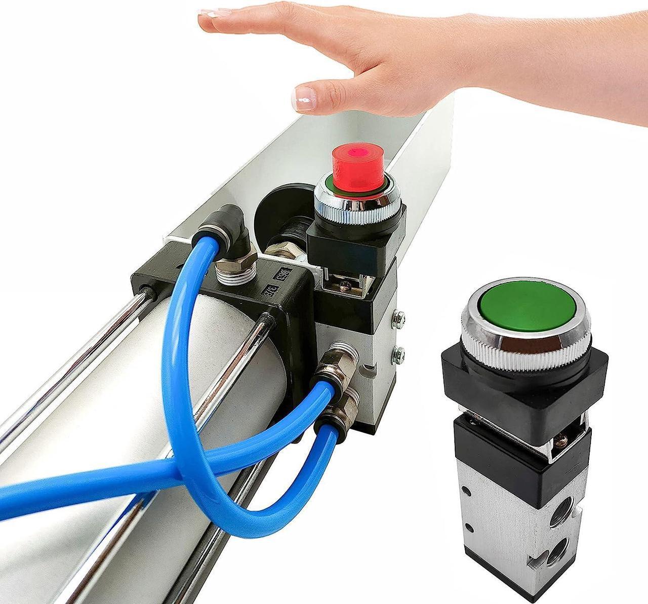 Alt view image 2 of 6 - Aluminum Can Crusher, Heavy Duty Pneumatic Cylinder Soda Beer Can Crusher, Eco-Friendly Recycling Tool (Countertop Button Valve)