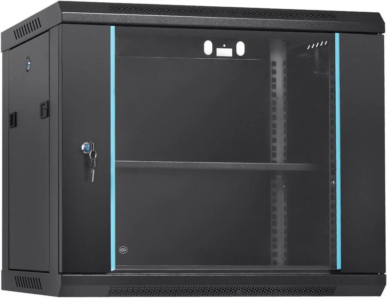 Main image of 9U Wall Mount Network Server Rack Cabinet Enclosure 15.5'' Deep Door Lock
