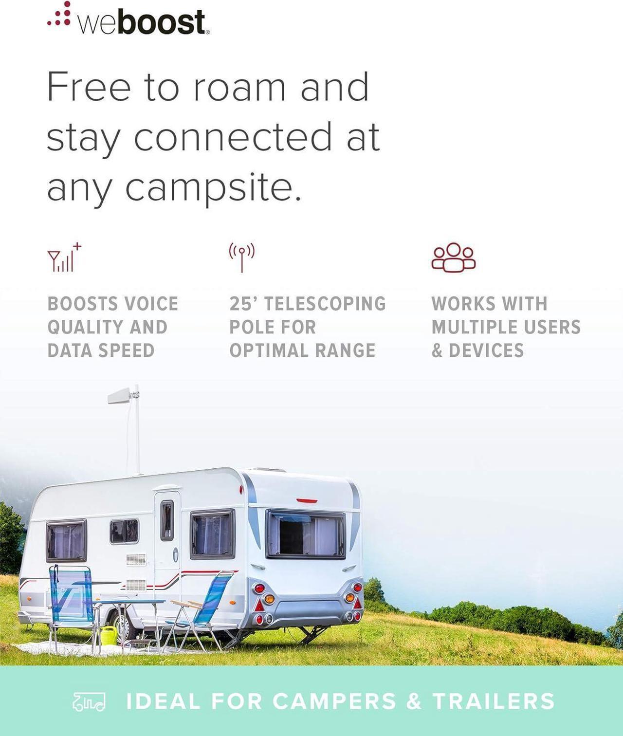 Alt view image 3 of 4 - Destination RV - Cell Phone Signal Booster for Stationary Use | Boosts 5G & 4G LTE for All U.S. & Canadian Carriers - Verizon, AT&T, T-Mobile, more | Made in the U.S. | FCC Approved (470159)