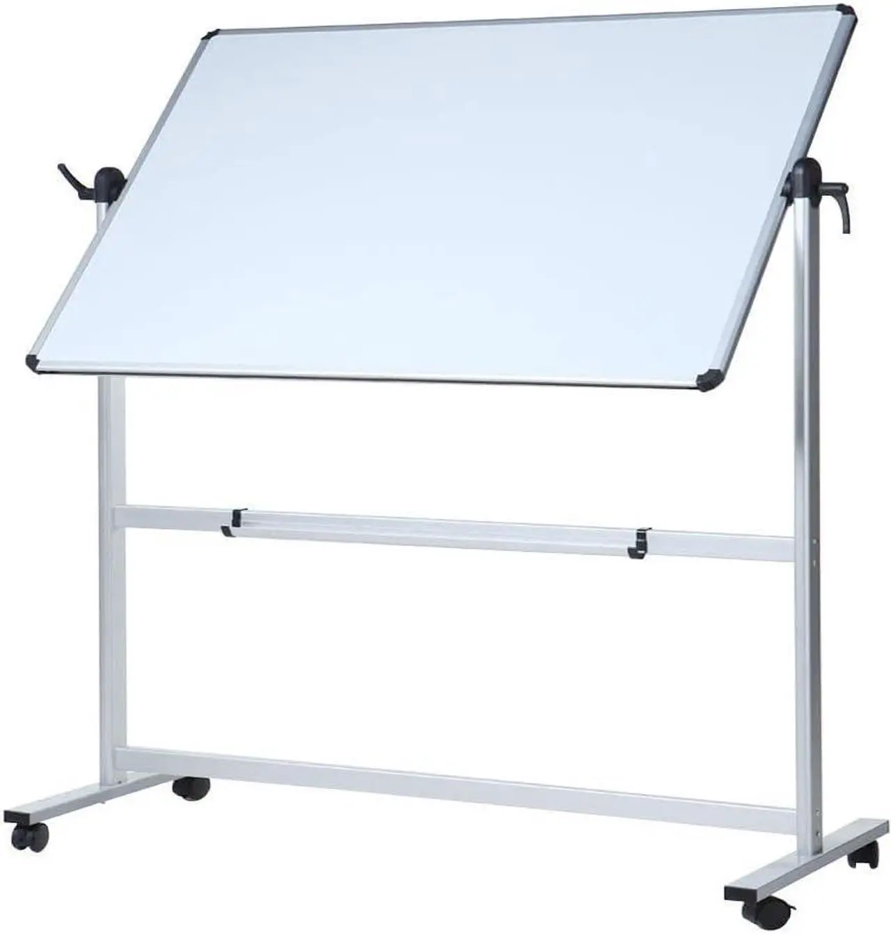 Main image of Double-Sided Magnetic Mobile Whiteboard,72 x 40 Inches Aluminium Frame and Stand