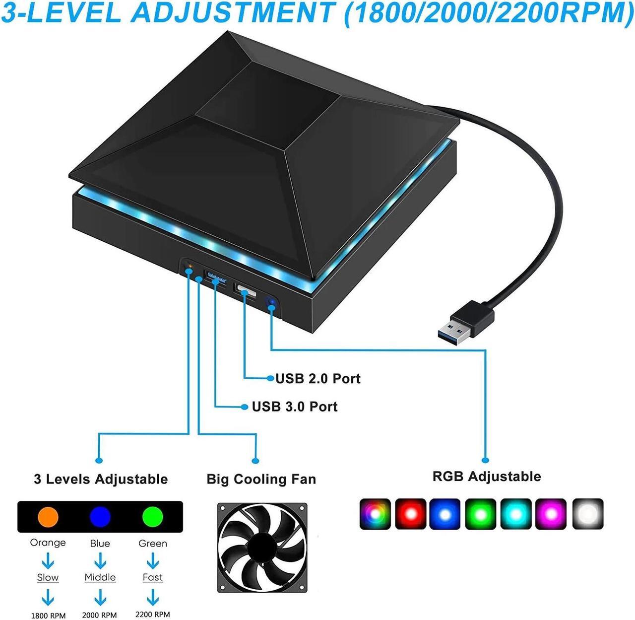 Alt view image 5 of 7 - USB Cooling Fan Vertical Stand Cooler Accessories For Xbox Series X Game Console