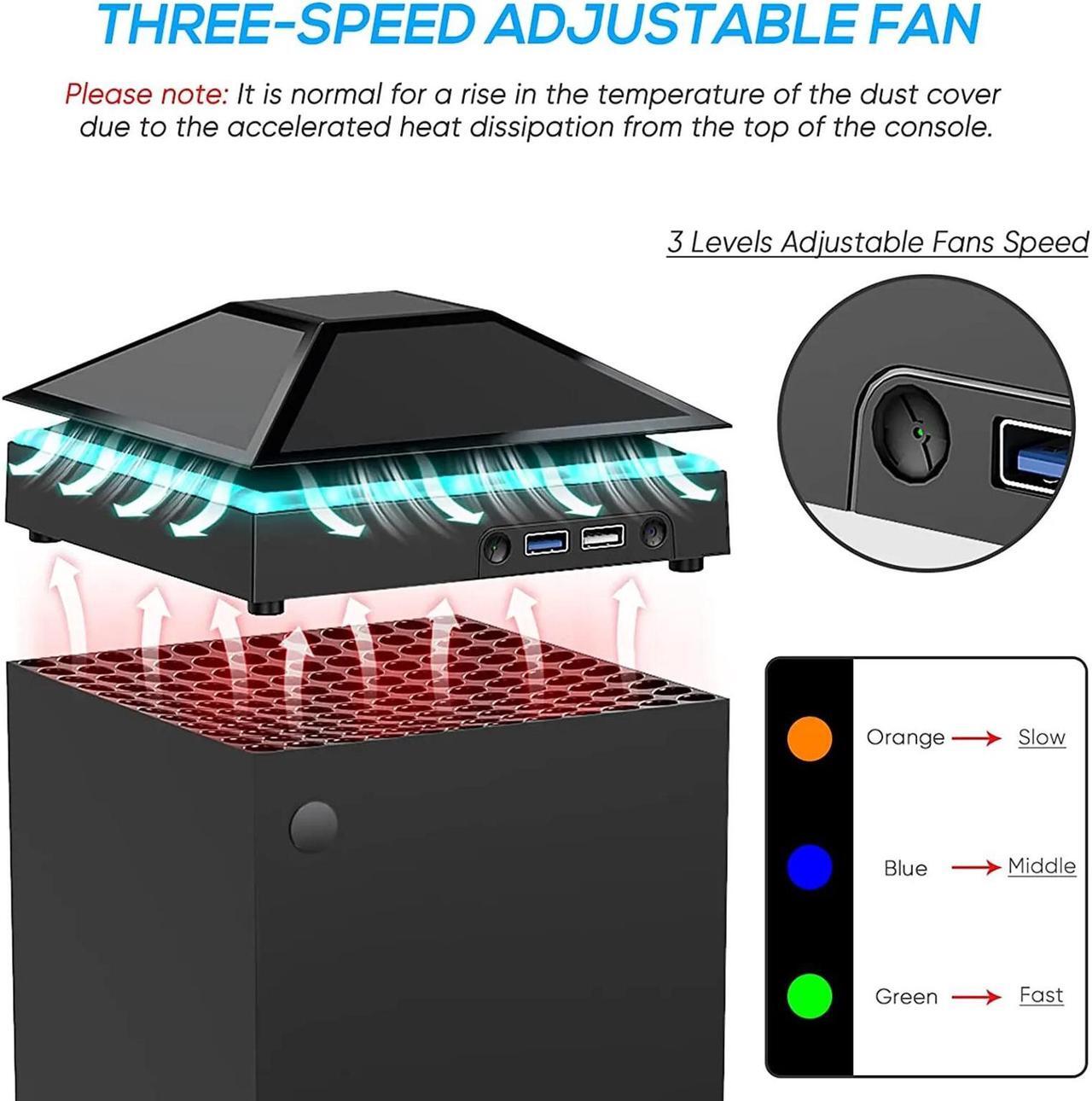 Alt view image 2 of 7 - USB Cooling Fan Vertical Stand Cooler Accessories For Xbox Series X Game Console