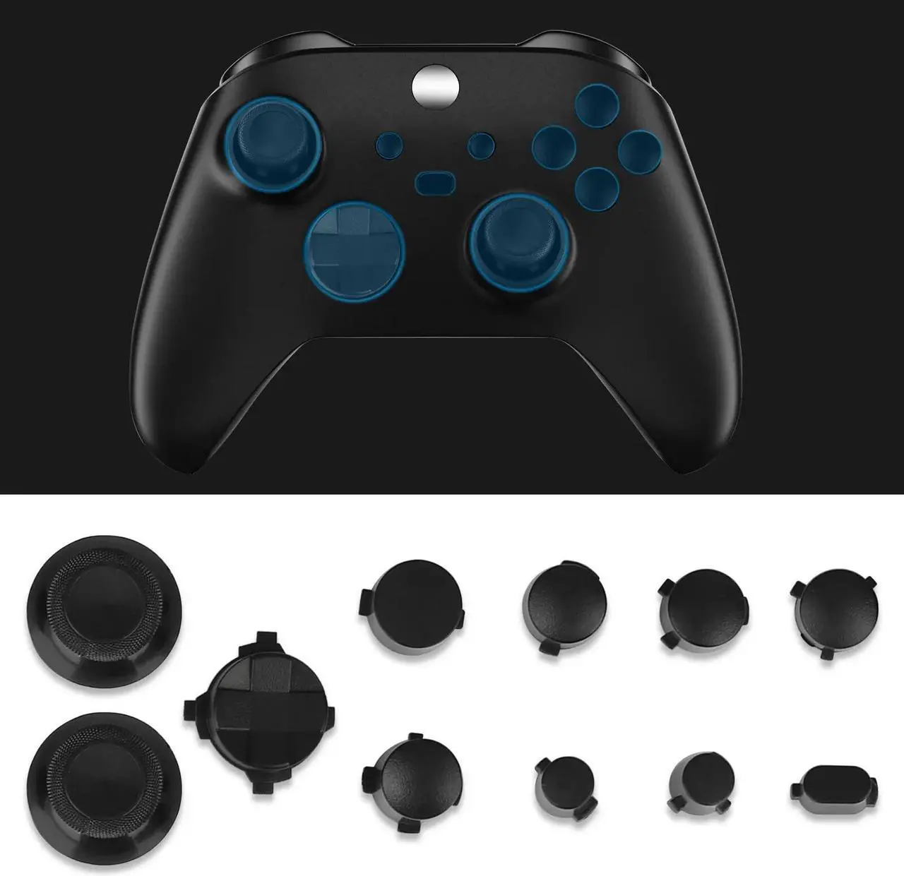 Alt view image 2 of 7 - Replacement Bumpers Buttons for Xbox Series X/S Controller Gamepad Repair Parts