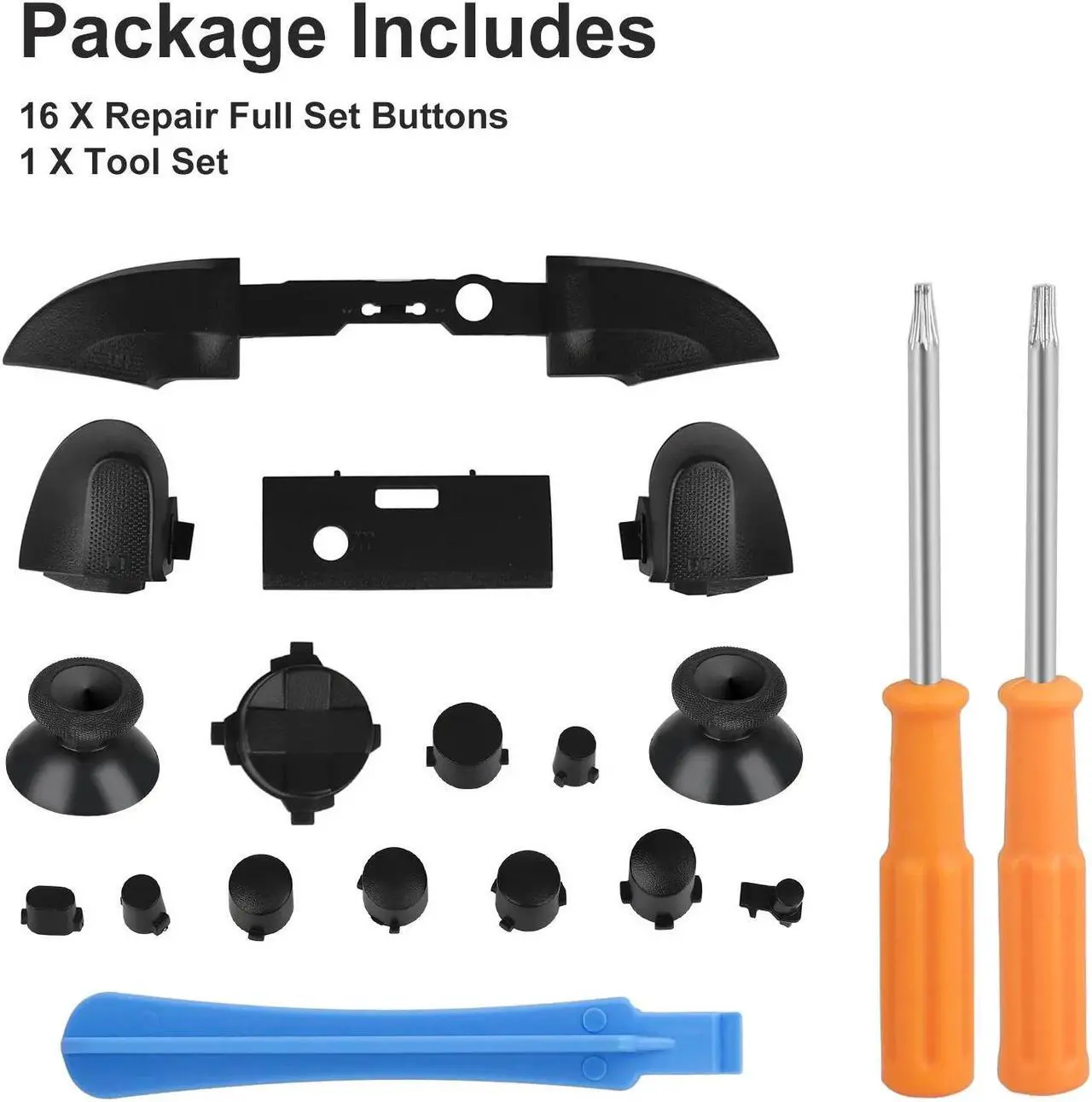 Alt view image 6 of 7 - Replacement Bumpers Buttons for Xbox Series X/S Controller Gamepad Repair Parts