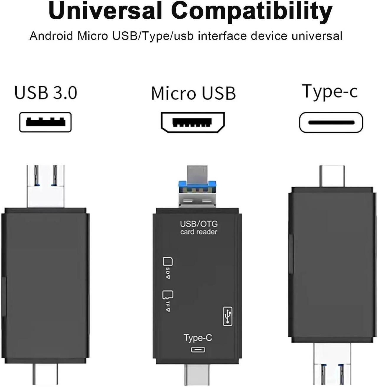 Alt view image 5 of 7 - 6in1 USB 3.0 Flash Drive TF Card Reader Adapter Type C OTG For Android Phone PC