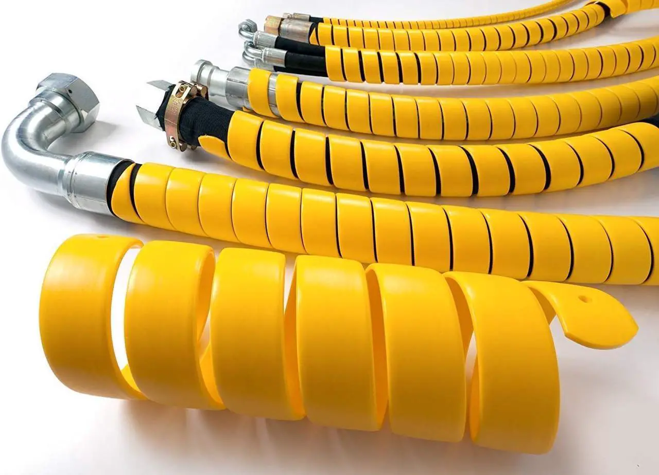 Alt view image 2 of 3 - 1/2 Inch Heavy Duty Spiral Wrap HDPE Flexible Plastic Cable Sleeve Hose Protector 25 Feet - Black