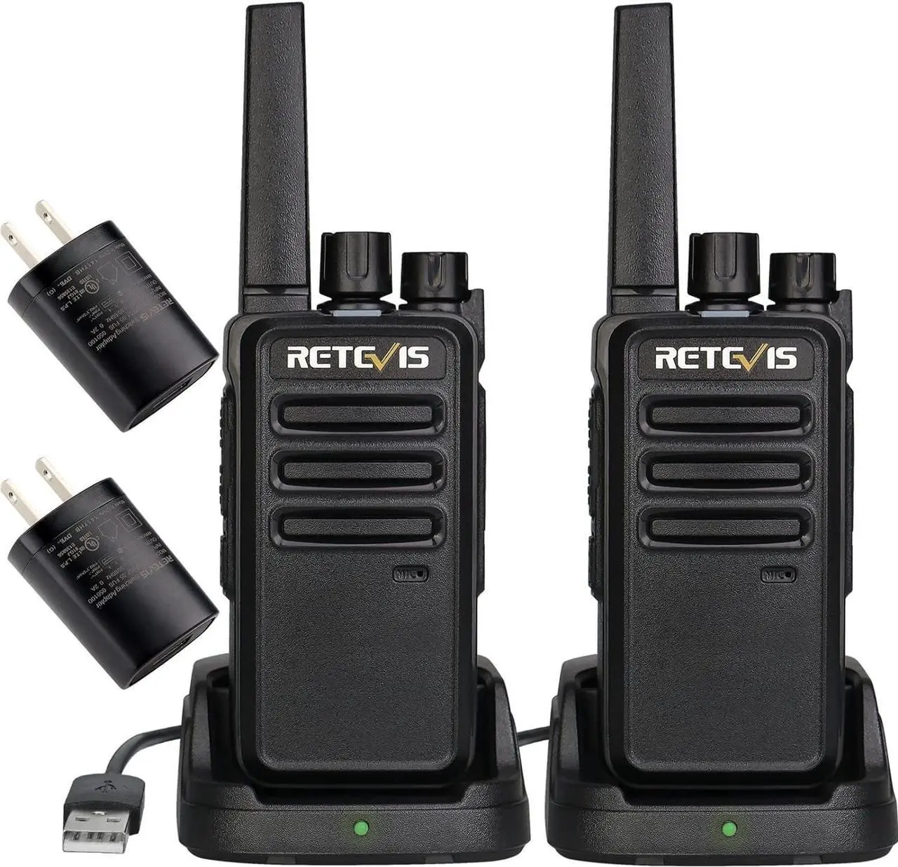 Main image of RT68 Walkie Talkies Rechargeable,Portable FRS Two-Way Radios for Adults,Heavy Duty 2 Way Radios Long Range,USB Charging Base,License Free Radios Walkie Talkie for Road Trip Camping (2 Pack)