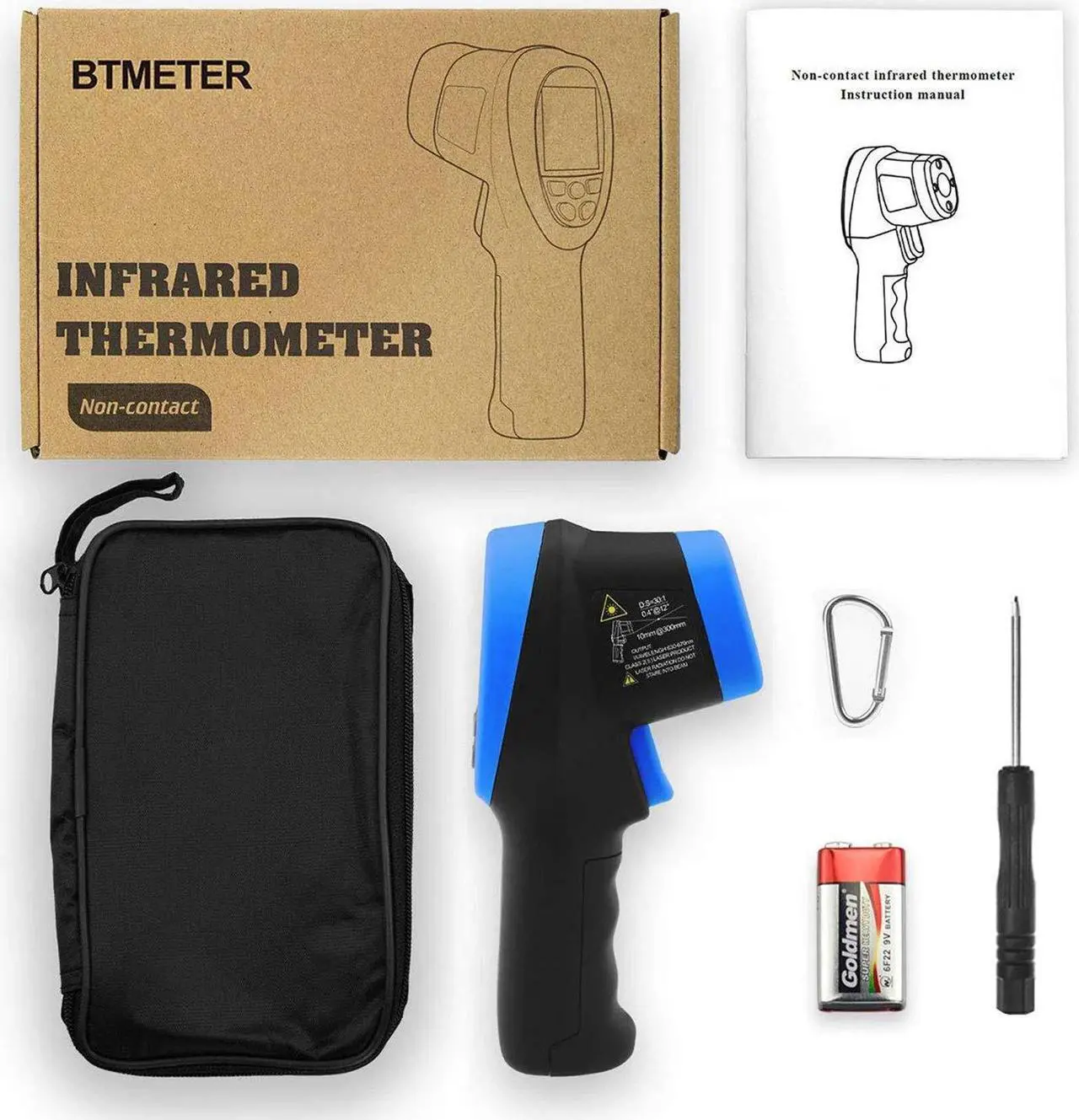 Alt view image 6 of 7 - BT-1500C Pyrometer Non Contact Laser Infrared Thermometer Measures -58 to 2732 (-50 ~ 1500) High Temp, IR Temperature Gauge with Color LCD (NOT for Human Temp)