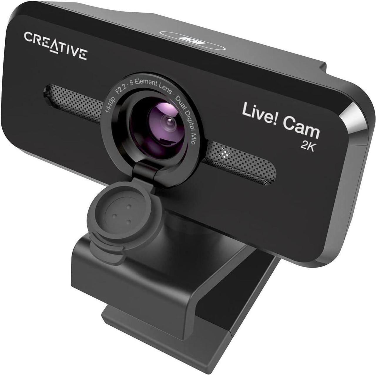 Main image of Cam Sync V3 2K QHD USB Webcam with 4X Digital Zoom (4 Zoom Modes from Wide Angle to Narrow Portrait View), Privacy Lens, 2 Mics, for PC and Mac