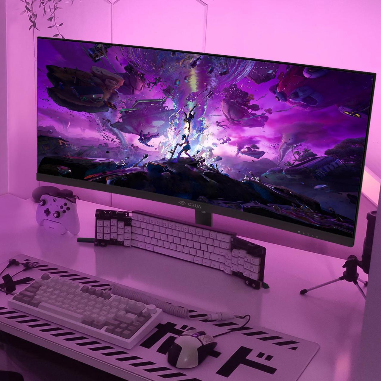 Alt view image 5 of 7 - 30" Curved Gaming Monitor, 144Hz/200Hz Ultrawide Computer Monitor, WFHD(2560*1080P)VA Screen,21:9,1500R,99%sRGB, PC Monitors Support FreeSync, With HDMI/DP, Support Wall Mount- Black