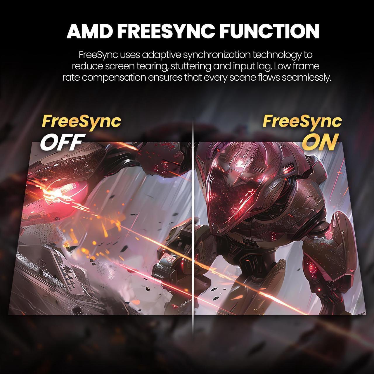 Alt view image 7 of 7 - CRUA 27" 180Hz/200Hz Curved Gaming Monitor, FHD 1080P VA Screen 1500R Computer Monitors, 1ms(GTG) with FreeSync, Low Motion Blur, DisplayPort, HDMI, Support Wall Mount Install- Black