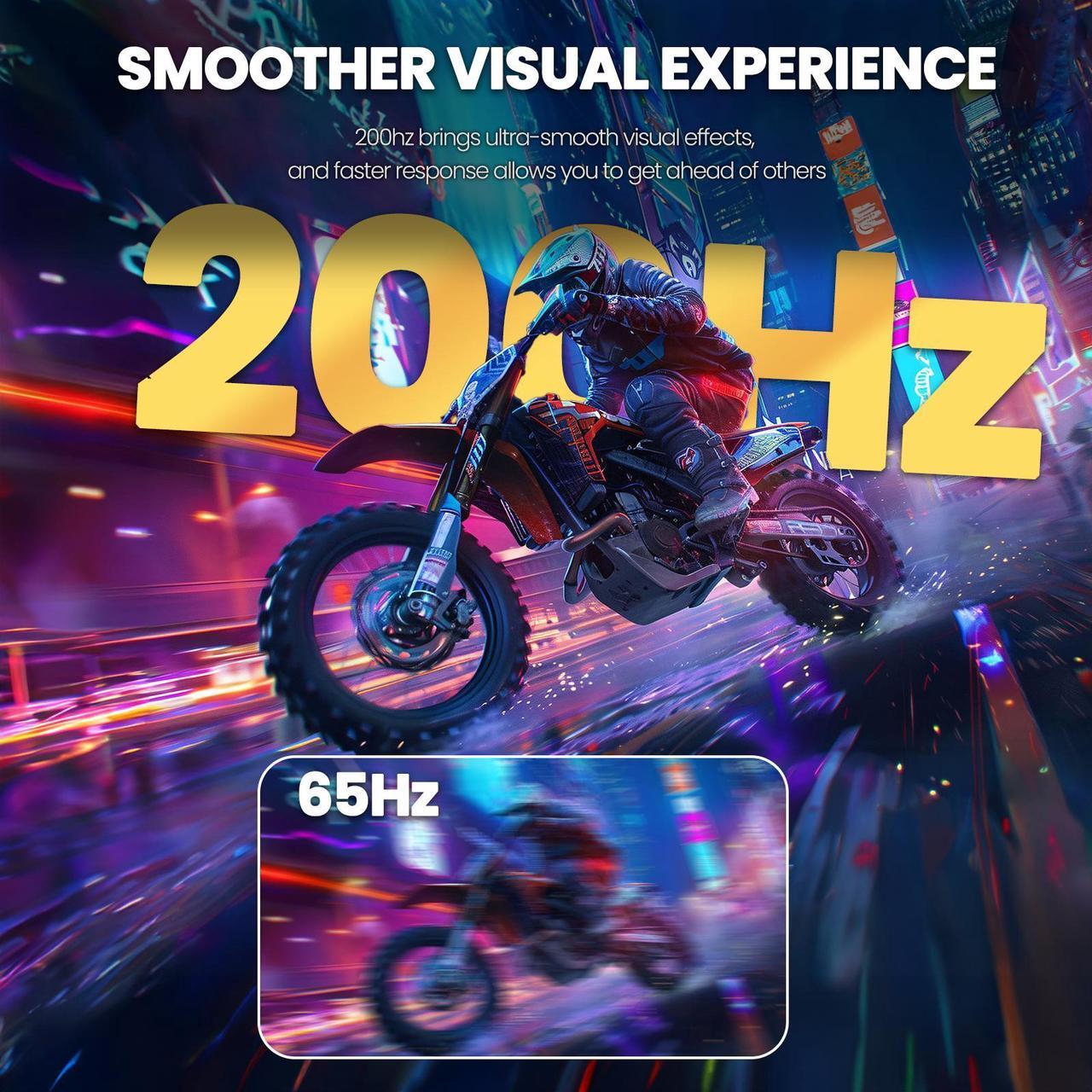 Alt view image 6 of 7 - CRUA 27" 180Hz/200Hz Curved Gaming Monitor, FHD 1080P VA Screen 1500R Computer Monitors, 1ms(GTG) with FreeSync, Low Motion Blur, DisplayPort, HDMI, Support Wall Mount Install- Black