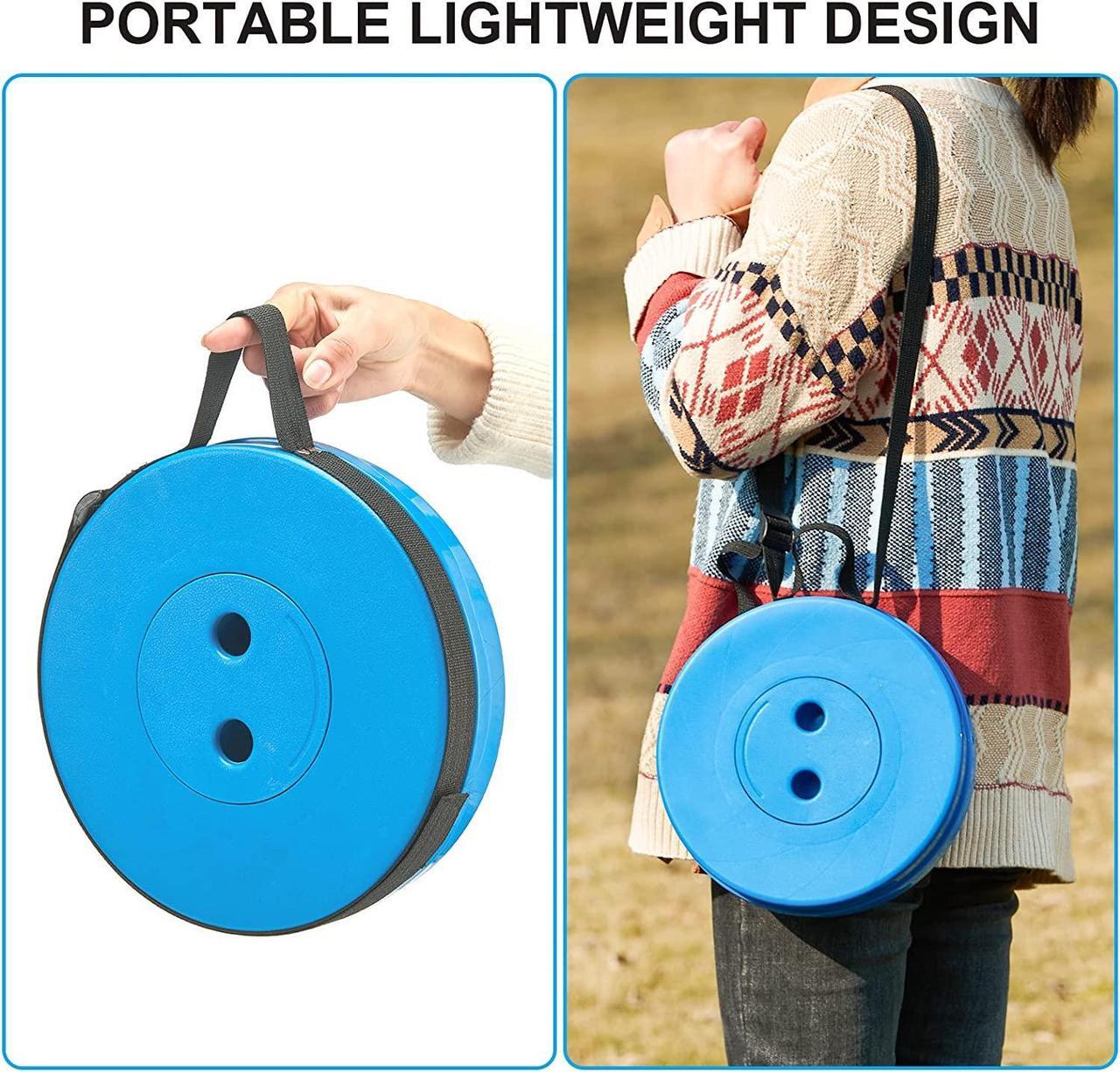 Alt view image 7 of 7 - BAKOD Retractable Folding Camping Stool, Portable Telescopic Stool Chair Lightweight Collapsible Stool for Camping, Fishing, Hiking, BBQ BLUE
