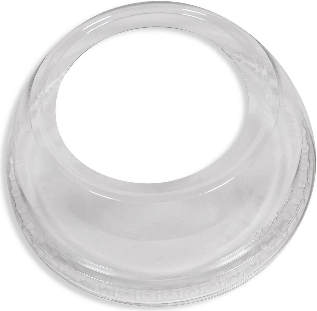 Main image of 98mm Wide Hole Dome Lid PET Plastic Cold Cup Lids for 16oz, 20oz, and 24oz Cups. Carton of 1000 Counts
