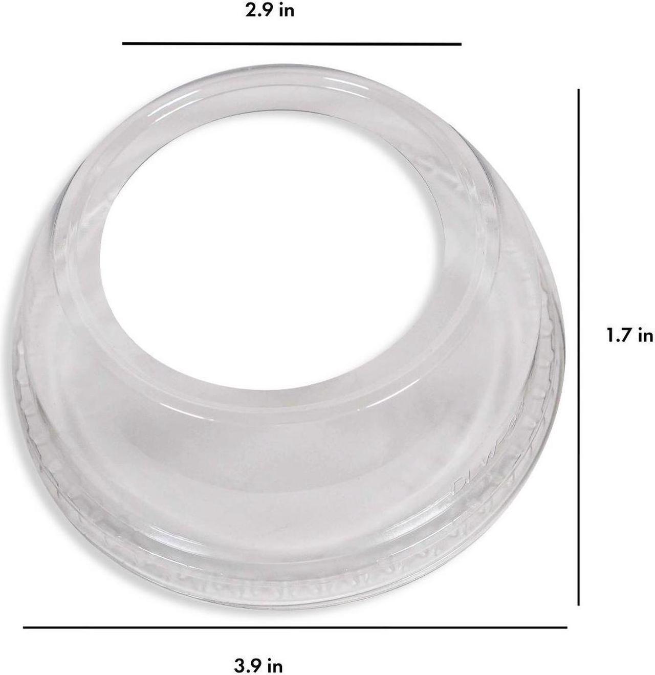 Alt view image 4 of 6 - 98mm Wide Hole Dome Lid PET Plastic Cold Cup Lids for 16oz, 20oz, and 24oz Cups. Carton of 1000 Counts