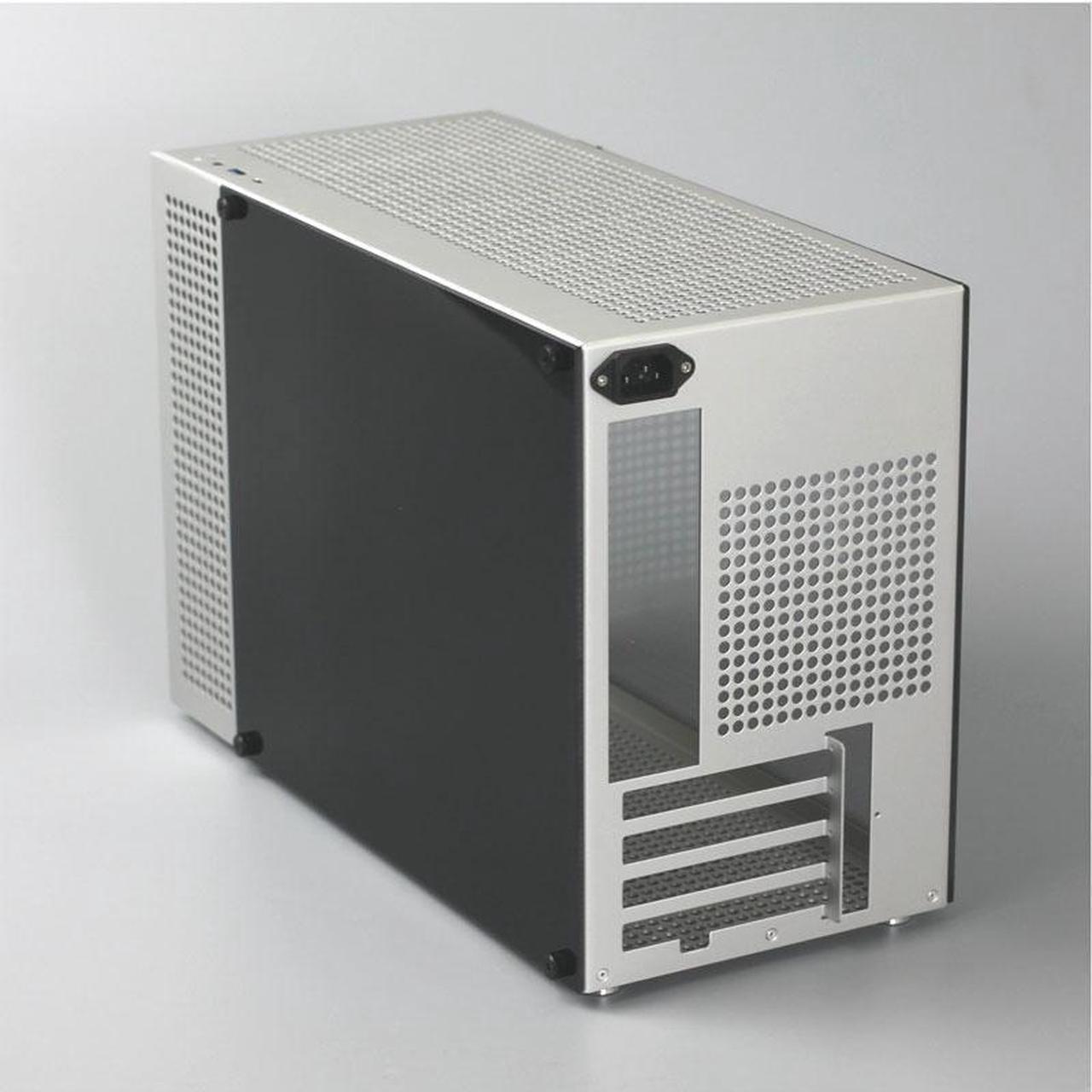 Alt view image 5 of 7 - ZZEW C4P mATX/ITX/DTX Case Aluminum Gaming PC Case with Tempered Glass Ventilated Front AND Side Panel / Upgraded Cable Management / 360 Radiator Support / Full Size GPU Support
