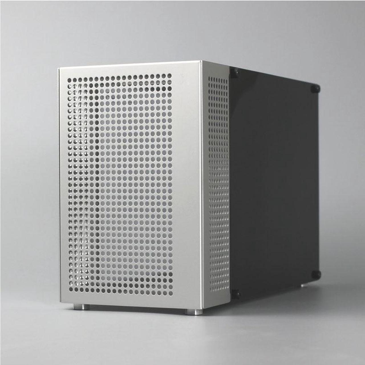 Alt view image 2 of 7 - ZZEW C4P mATX/ITX/DTX Case Aluminum Gaming PC Case with Tempered Glass Ventilated Front AND Side Panel / Upgraded Cable Management / 360 Radiator Support / Full Size GPU Support