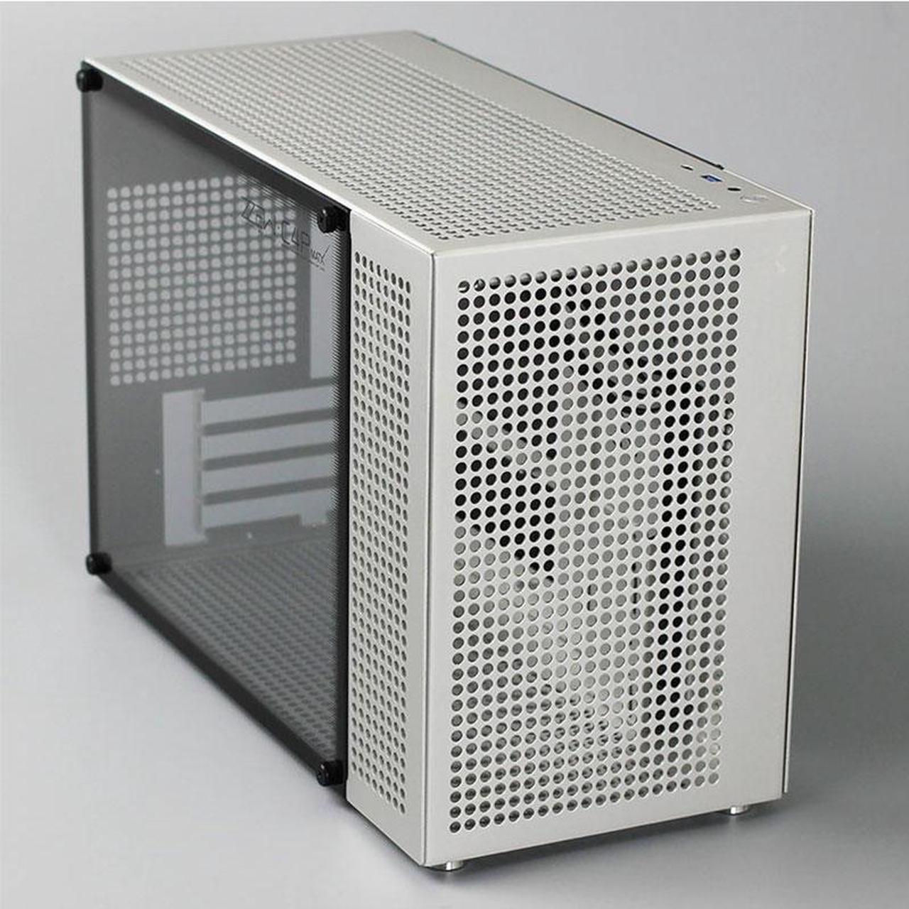 Alt view image 7 of 7 - ZZEW C4P mATX/ITX/DTX Case Aluminum Gaming PC Case with Tempered Glass Ventilated Front AND Side Panel / Upgraded Cable Management / 360 Radiator Support / Full Size GPU Support